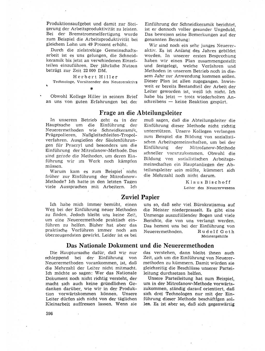 Neuer Weg (NW), Organ des Zentralkomitees (ZK) der SED (Sozialistische Einheitspartei Deutschlands) für Fragen des Parteilebens, 17. Jahrgang [Deutsche Demokratische Republik (DDR)] 1962, Seite 596 (NW ZK SED DDR 1962, S. 596)