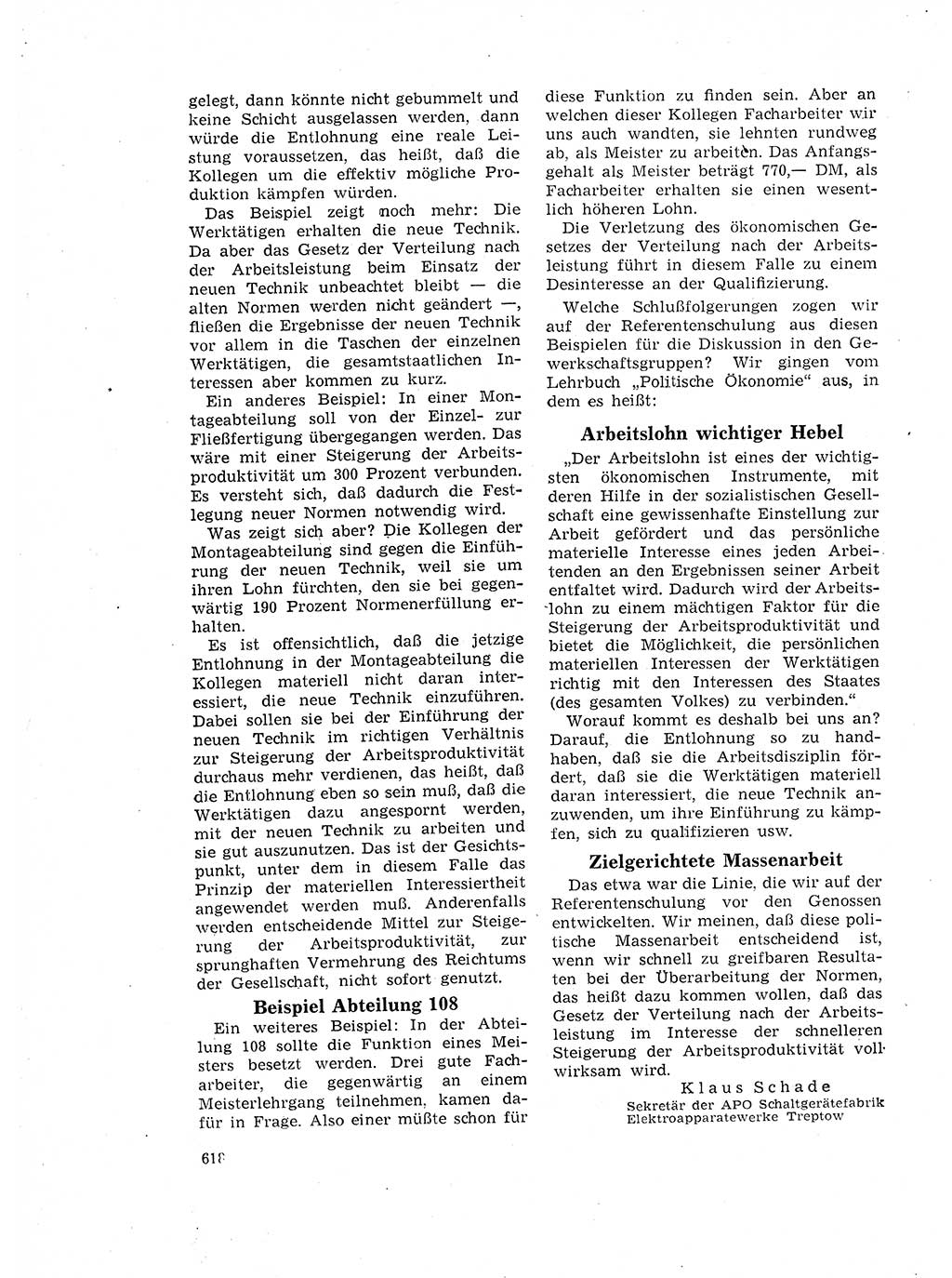 Neuer Weg (NW), Organ des Zentralkomitees (ZK) der SED (Sozialistische Einheitspartei Deutschlands) für Fragen des Parteilebens, 17. Jahrgang [Deutsche Demokratische Republik (DDR)] 1962, Seite 618 (NW ZK SED DDR 1962, S. 618)