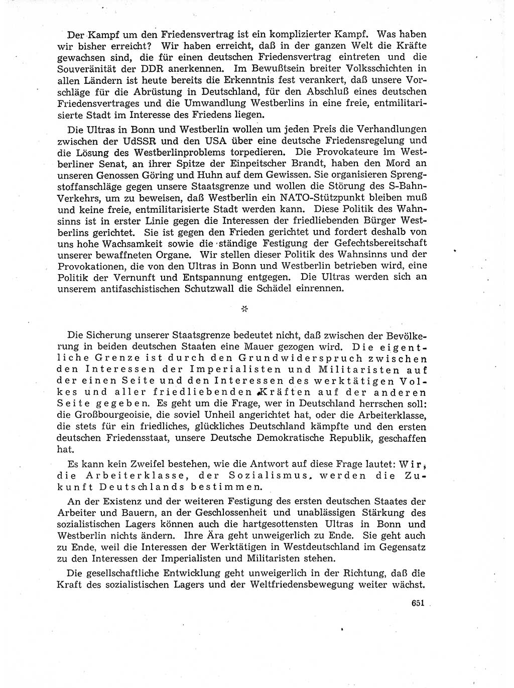 Neuer Weg (NW), Organ des Zentralkomitees (ZK) der SED (Sozialistische Einheitspartei Deutschlands) für Fragen des Parteilebens, 17. Jahrgang [Deutsche Demokratische Republik (DDR)] 1962, Seite 651 (NW ZK SED DDR 1962, S. 651)