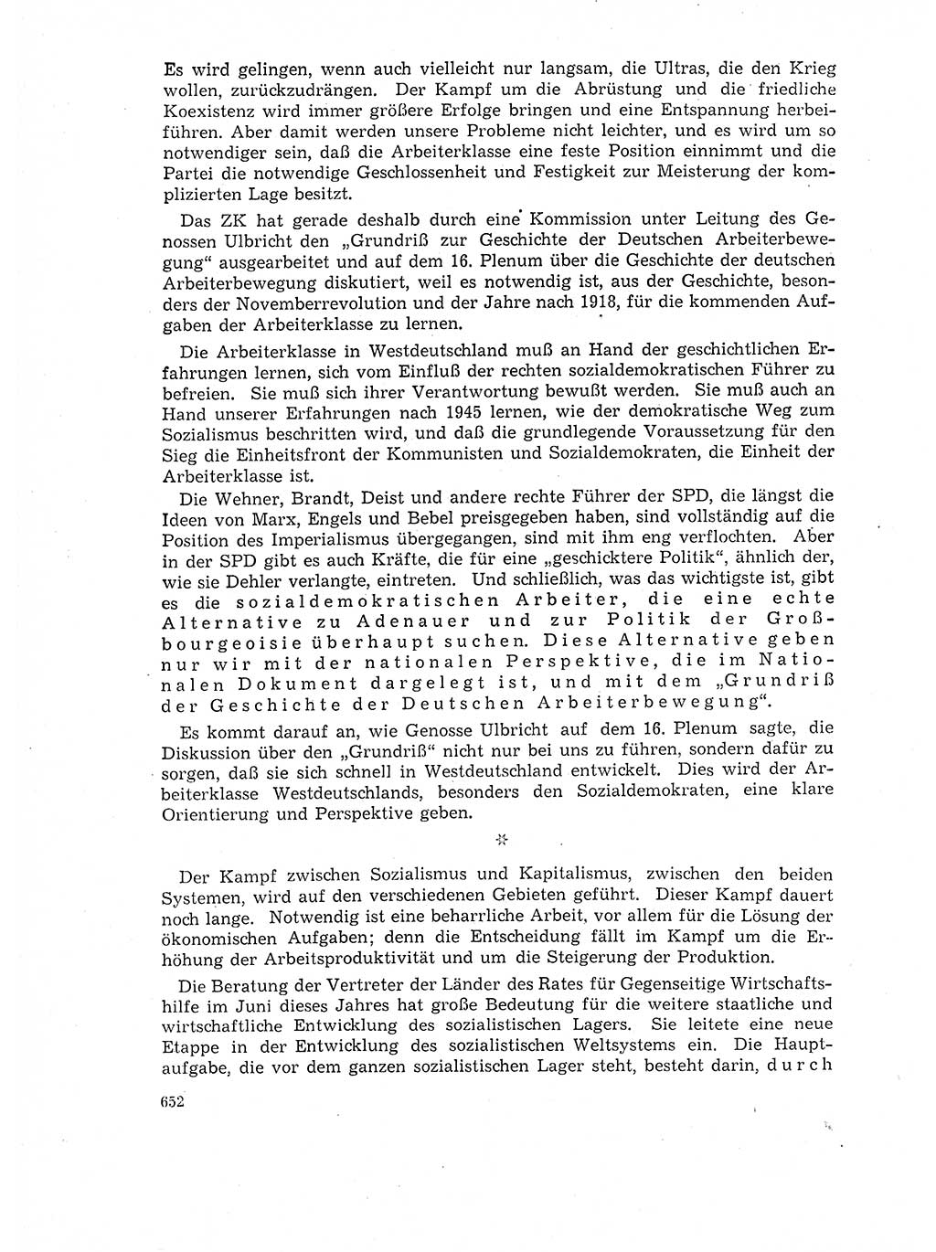 Neuer Weg (NW), Organ des Zentralkomitees (ZK) der SED (Sozialistische Einheitspartei Deutschlands) für Fragen des Parteilebens, 17. Jahrgang [Deutsche Demokratische Republik (DDR)] 1962, Seite 652 (NW ZK SED DDR 1962, S. 652)