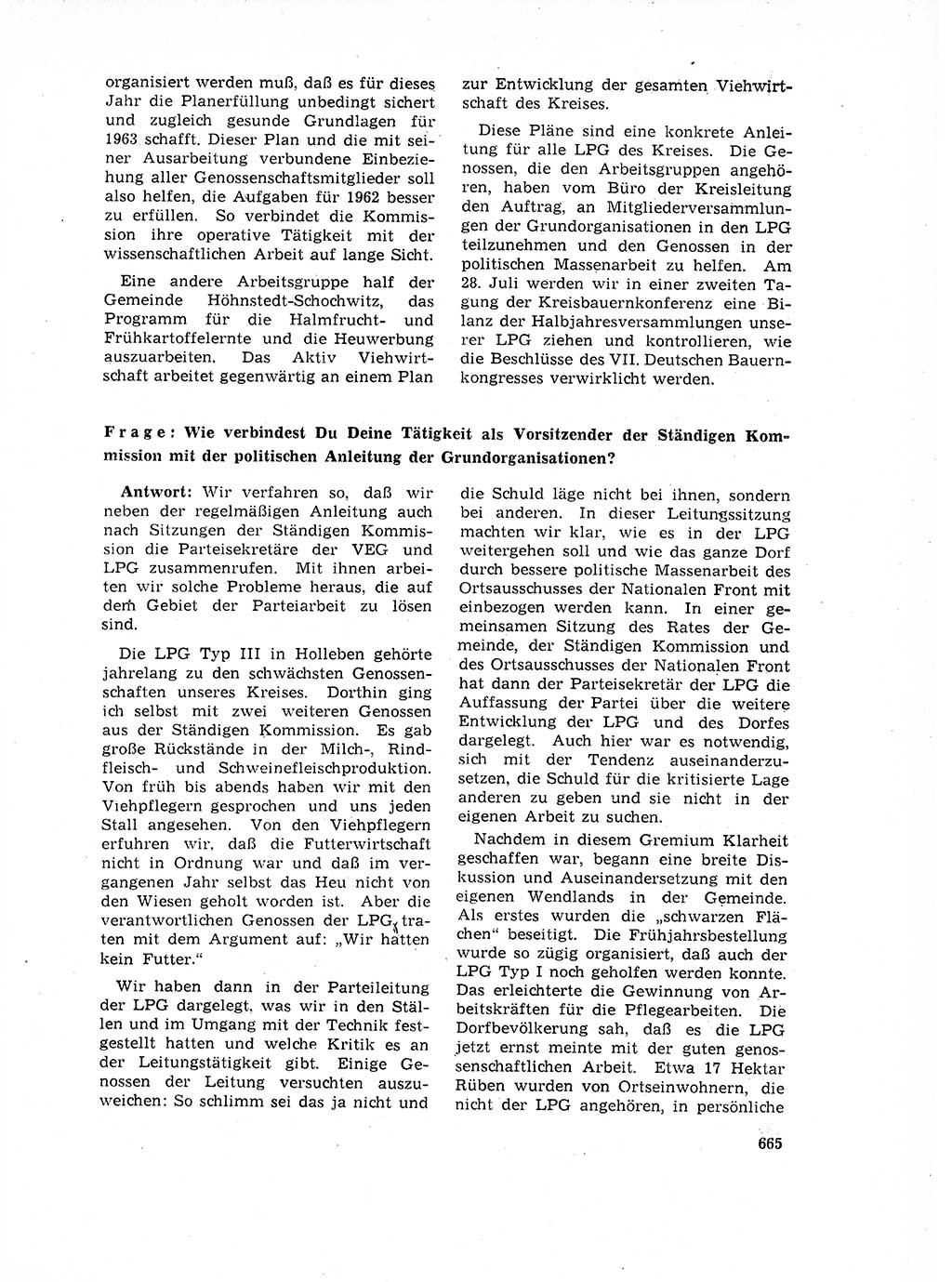 Neuer Weg (NW), Organ des Zentralkomitees (ZK) der SED (Sozialistische Einheitspartei Deutschlands) für Fragen des Parteilebens, 17. Jahrgang [Deutsche Demokratische Republik (DDR)] 1962, Seite 665 (NW ZK SED DDR 1962, S. 665)