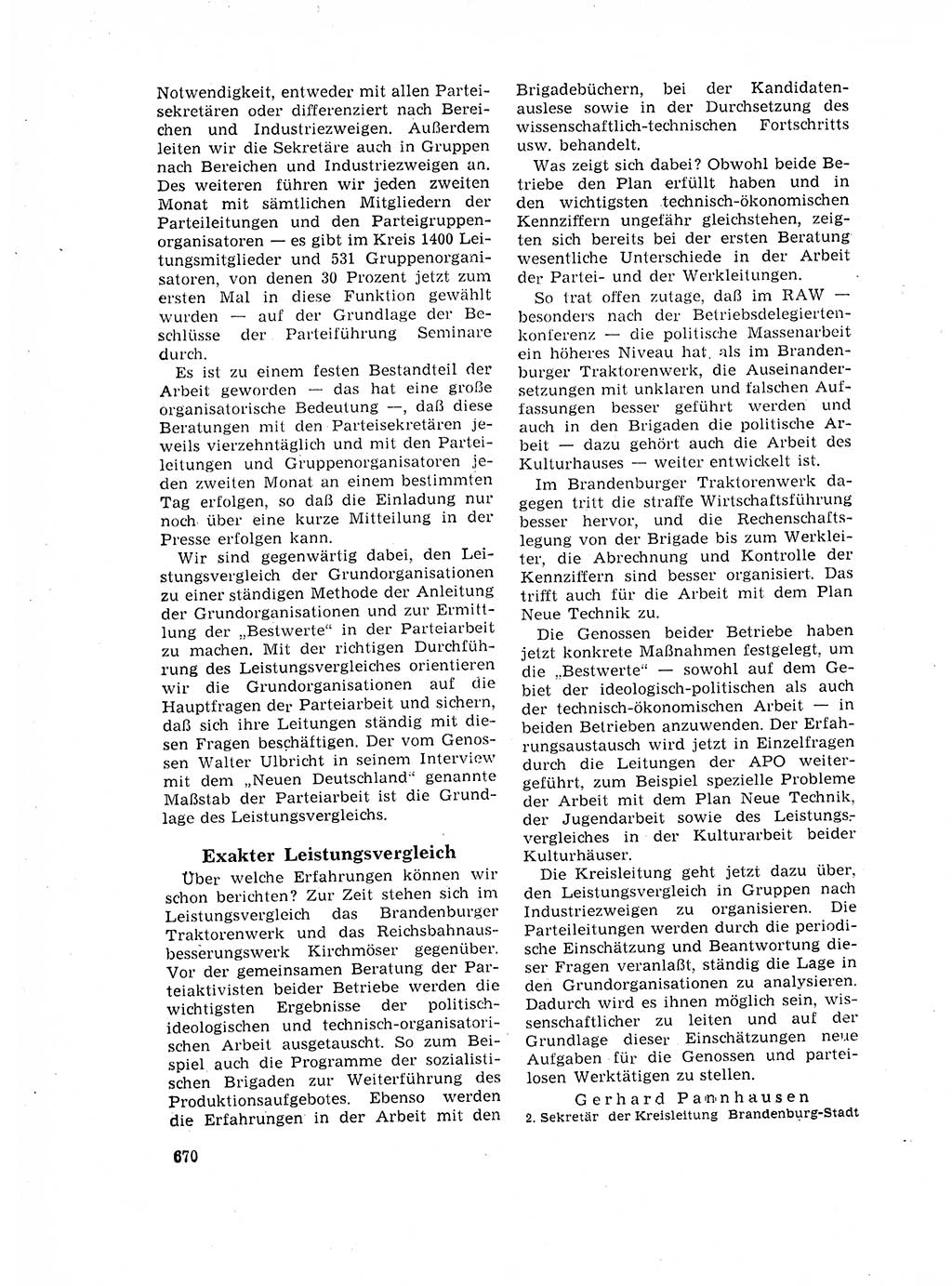 Neuer Weg (NW), Organ des Zentralkomitees (ZK) der SED (Sozialistische Einheitspartei Deutschlands) für Fragen des Parteilebens, 17. Jahrgang [Deutsche Demokratische Republik (DDR)] 1962, Seite 670 (NW ZK SED DDR 1962, S. 670)
