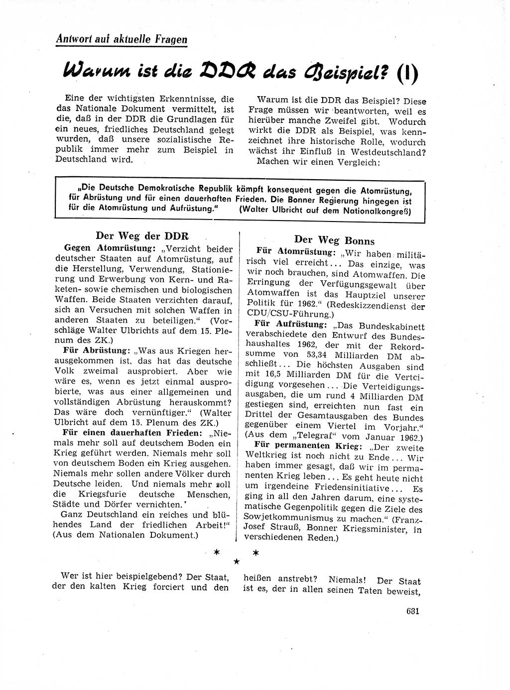 Neuer Weg (NW), Organ des Zentralkomitees (ZK) der SED (Sozialistische Einheitspartei Deutschlands) für Fragen des Parteilebens, 17. Jahrgang [Deutsche Demokratische Republik (DDR)] 1962, Seite 681 (NW ZK SED DDR 1962, S. 681)