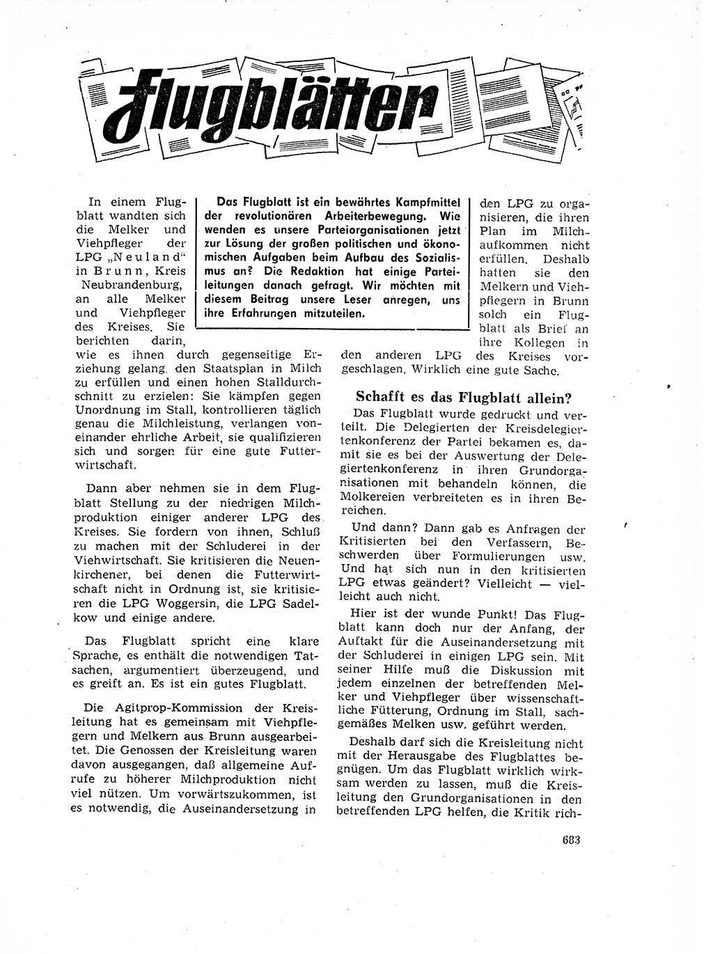 Neuer Weg (NW), Organ des Zentralkomitees (ZK) der SED (Sozialistische Einheitspartei Deutschlands) für Fragen des Parteilebens, 17. Jahrgang [Deutsche Demokratische Republik (DDR)] 1962, Seite 683 (NW ZK SED DDR 1962, S. 683)