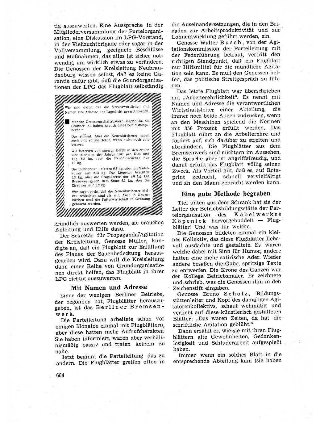 Neuer Weg (NW), Organ des Zentralkomitees (ZK) der SED (Sozialistische Einheitspartei Deutschlands) für Fragen des Parteilebens, 17. Jahrgang [Deutsche Demokratische Republik (DDR)] 1962, Seite 684 (NW ZK SED DDR 1962, S. 684)