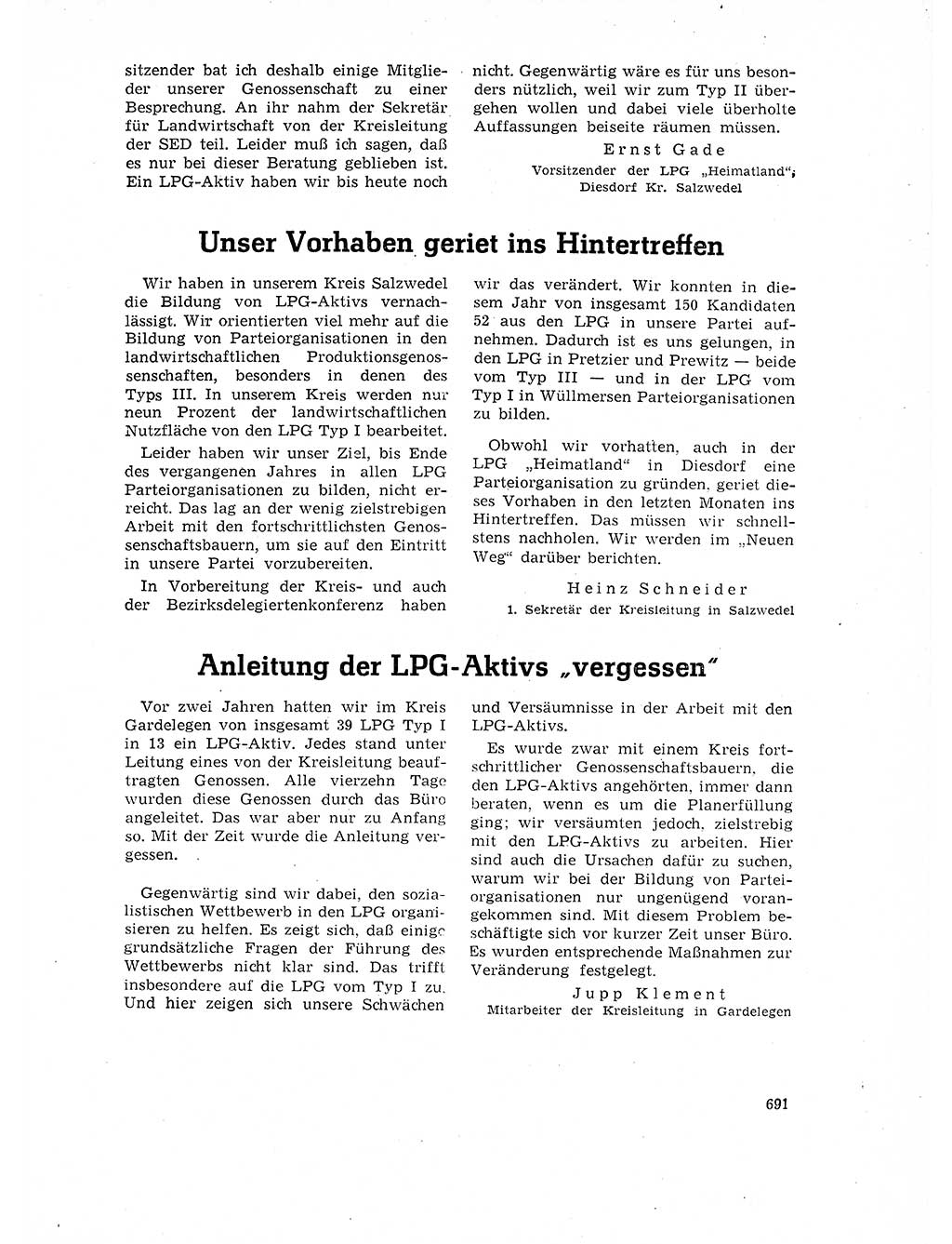 Neuer Weg (NW), Organ des Zentralkomitees (ZK) der SED (Sozialistische Einheitspartei Deutschlands) für Fragen des Parteilebens, 17. Jahrgang [Deutsche Demokratische Republik (DDR)] 1962, Seite 691 (NW ZK SED DDR 1962, S. 691)