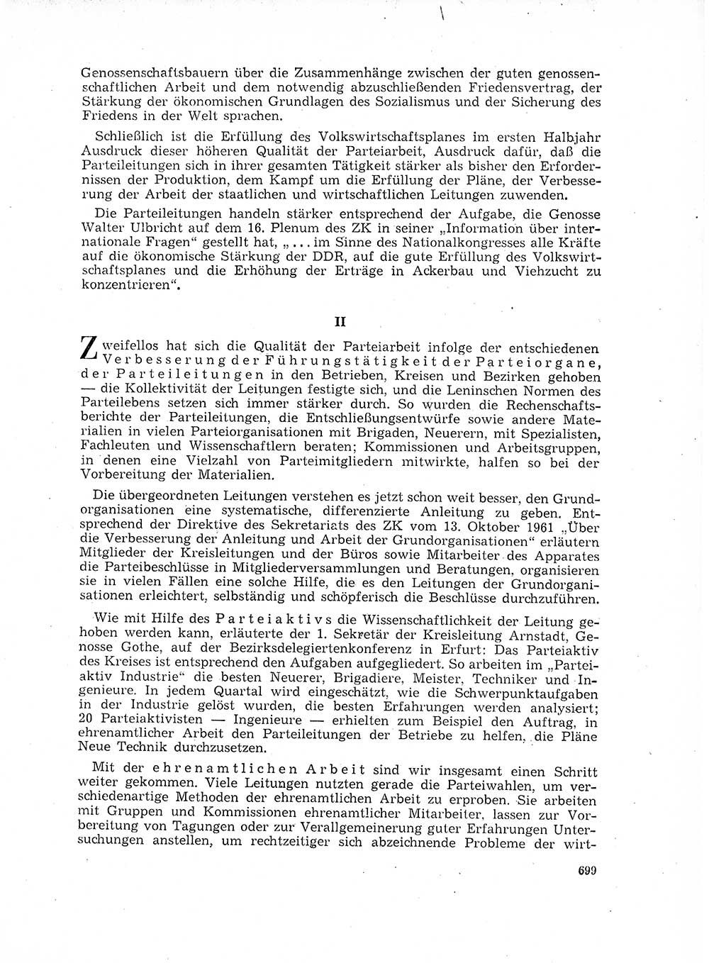 Neuer Weg (NW), Organ des Zentralkomitees (ZK) der SED (Sozialistische Einheitspartei Deutschlands) für Fragen des Parteilebens, 17. Jahrgang [Deutsche Demokratische Republik (DDR)] 1962, Seite 699 (NW ZK SED DDR 1962, S. 699)