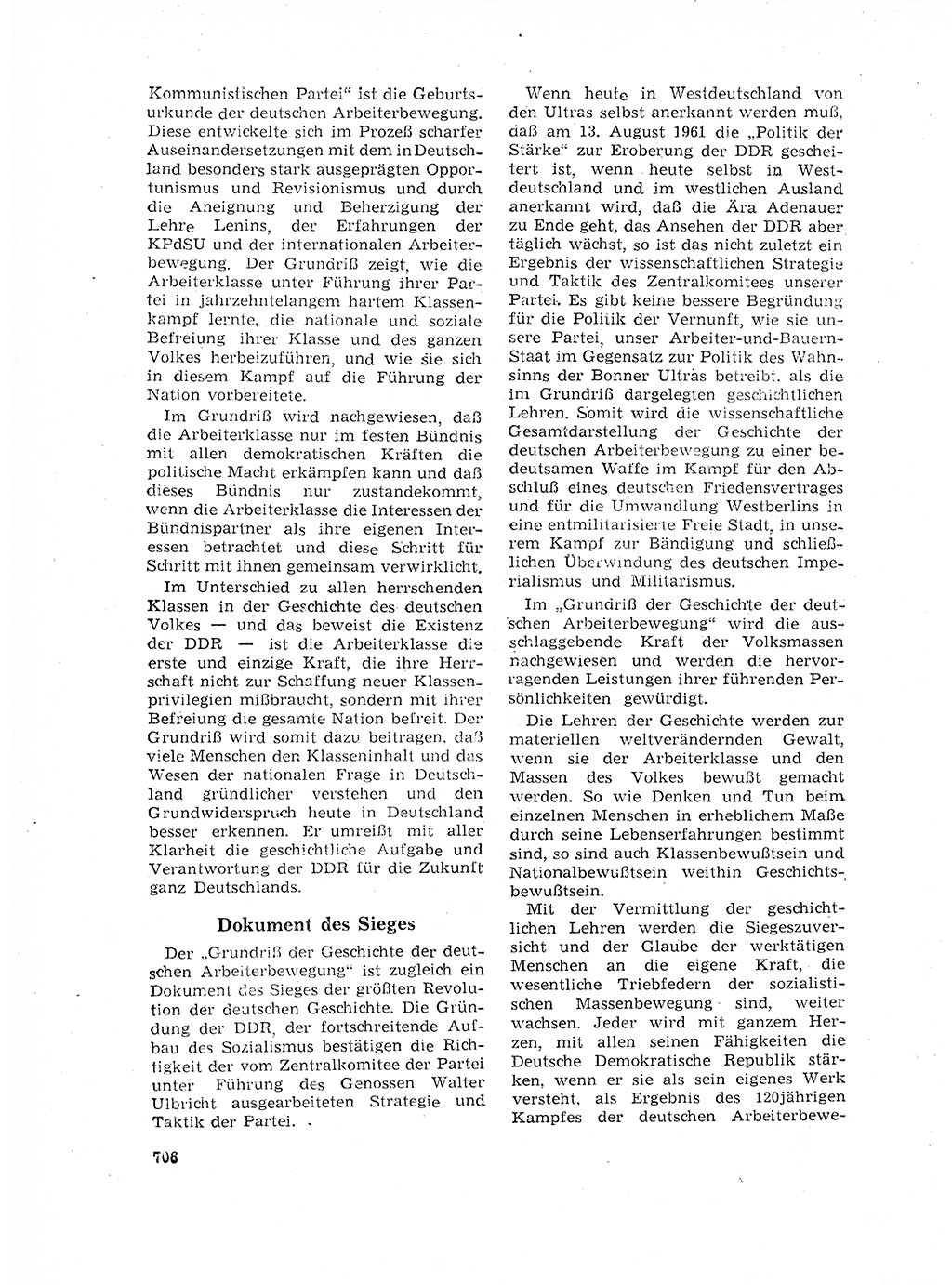 Neuer Weg (NW), Organ des Zentralkomitees (ZK) der SED (Sozialistische Einheitspartei Deutschlands) für Fragen des Parteilebens, 17. Jahrgang [Deutsche Demokratische Republik (DDR)] 1962, Seite 706 (NW ZK SED DDR 1962, S. 706)