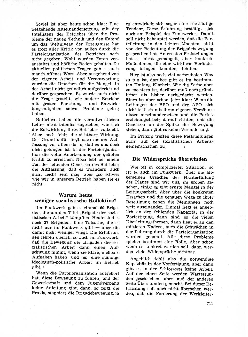 Neuer Weg (NW), Organ des Zentralkomitees (ZK) der SED (Sozialistische Einheitspartei Deutschlands) für Fragen des Parteilebens, 17. Jahrgang [Deutsche Demokratische Republik (DDR)] 1962, Seite 711 (NW ZK SED DDR 1962, S. 711)