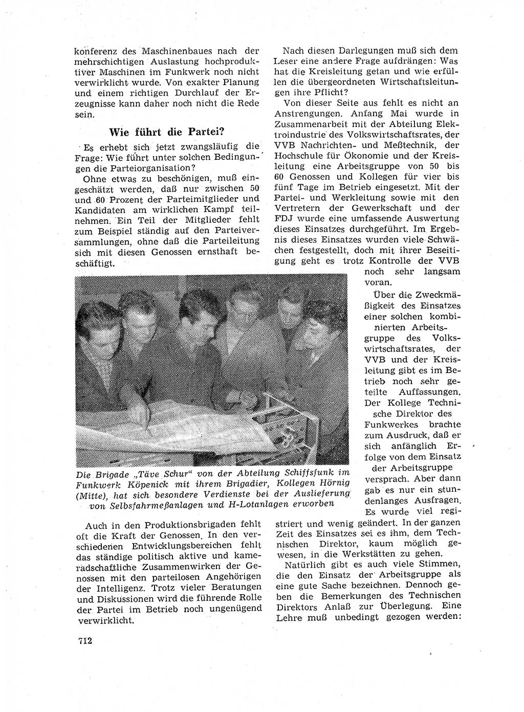 Neuer Weg (NW), Organ des Zentralkomitees (ZK) der SED (Sozialistische Einheitspartei Deutschlands) für Fragen des Parteilebens, 17. Jahrgang [Deutsche Demokratische Republik (DDR)] 1962, Seite 712 (NW ZK SED DDR 1962, S. 712)
