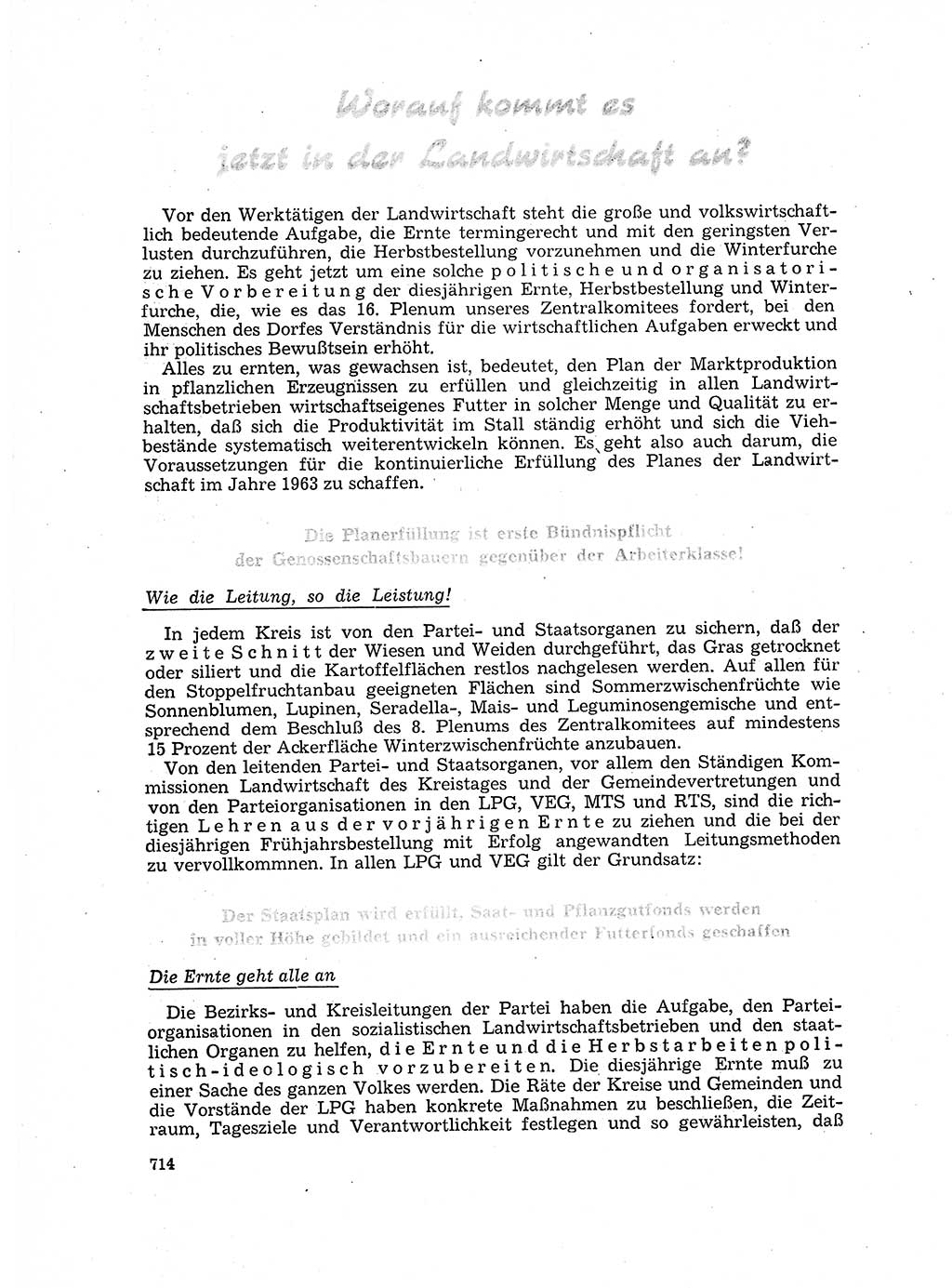 Neuer Weg (NW), Organ des Zentralkomitees (ZK) der SED (Sozialistische Einheitspartei Deutschlands) für Fragen des Parteilebens, 17. Jahrgang [Deutsche Demokratische Republik (DDR)] 1962, Seite 714 (NW ZK SED DDR 1962, S. 714)