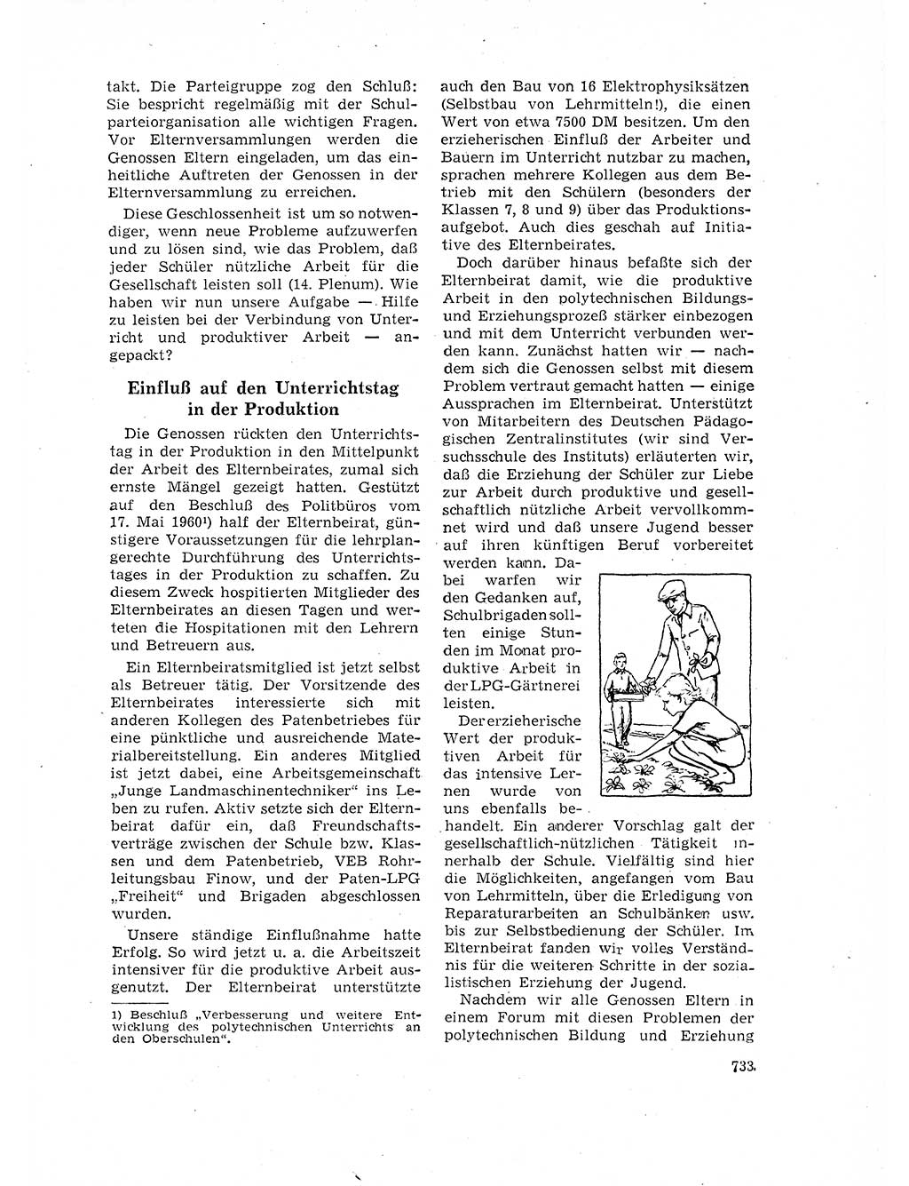 Neuer Weg (NW), Organ des Zentralkomitees (ZK) der SED (Sozialistische Einheitspartei Deutschlands) für Fragen des Parteilebens, 17. Jahrgang [Deutsche Demokratische Republik (DDR)] 1962, Seite 733 (NW ZK SED DDR 1962, S. 733)