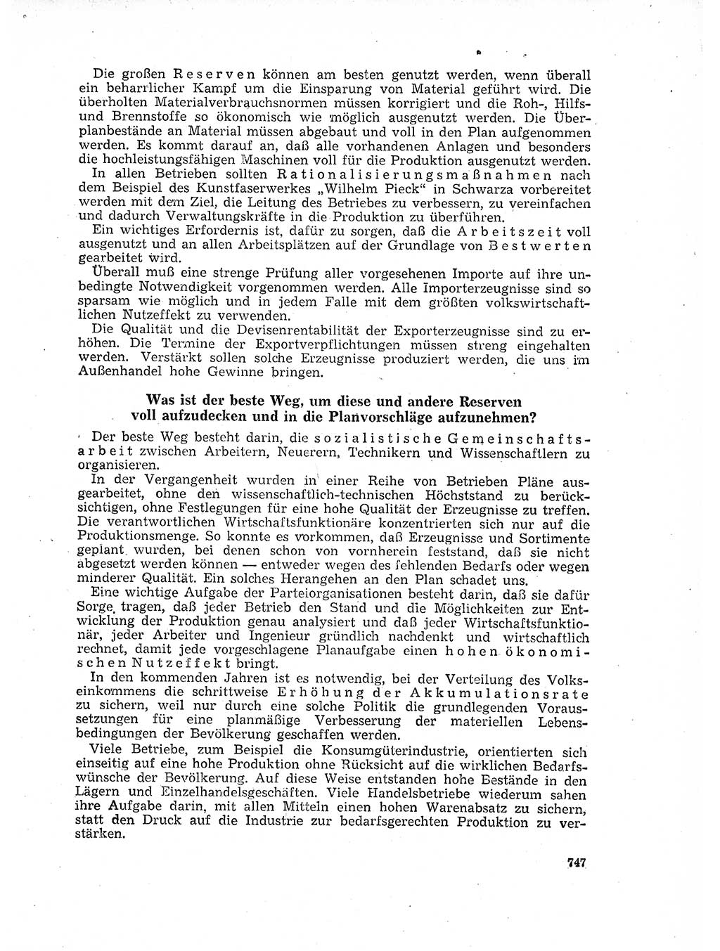 Neuer Weg (NW), Organ des Zentralkomitees (ZK) der SED (Sozialistische Einheitspartei Deutschlands) für Fragen des Parteilebens, 17. Jahrgang [Deutsche Demokratische Republik (DDR)] 1962, Seite 747 (NW ZK SED DDR 1962, S. 747)