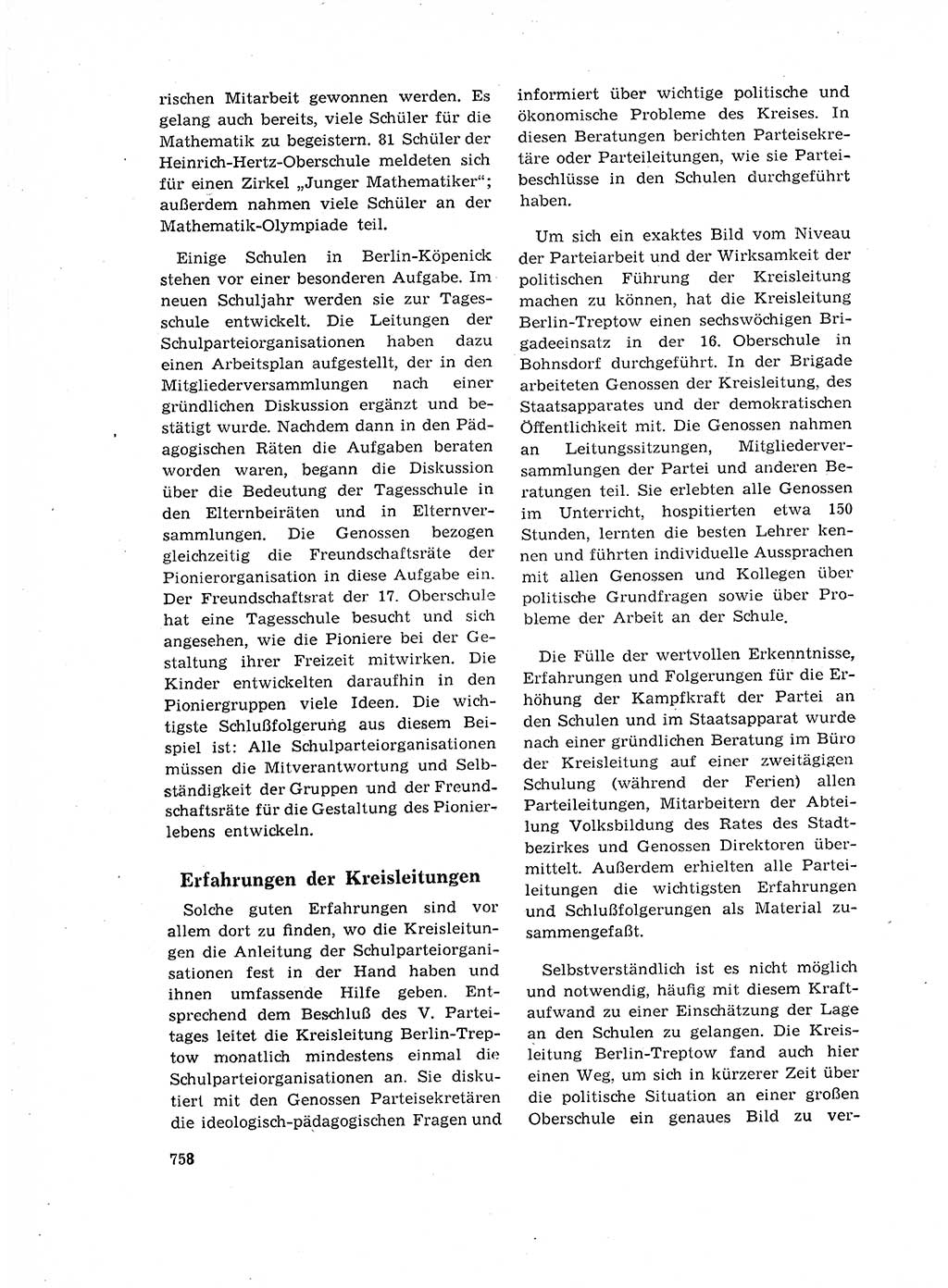 Neuer Weg (NW), Organ des Zentralkomitees (ZK) der SED (Sozialistische Einheitspartei Deutschlands) für Fragen des Parteilebens, 17. Jahrgang [Deutsche Demokratische Republik (DDR)] 1962, Seite 758 (NW ZK SED DDR 1962, S. 758)