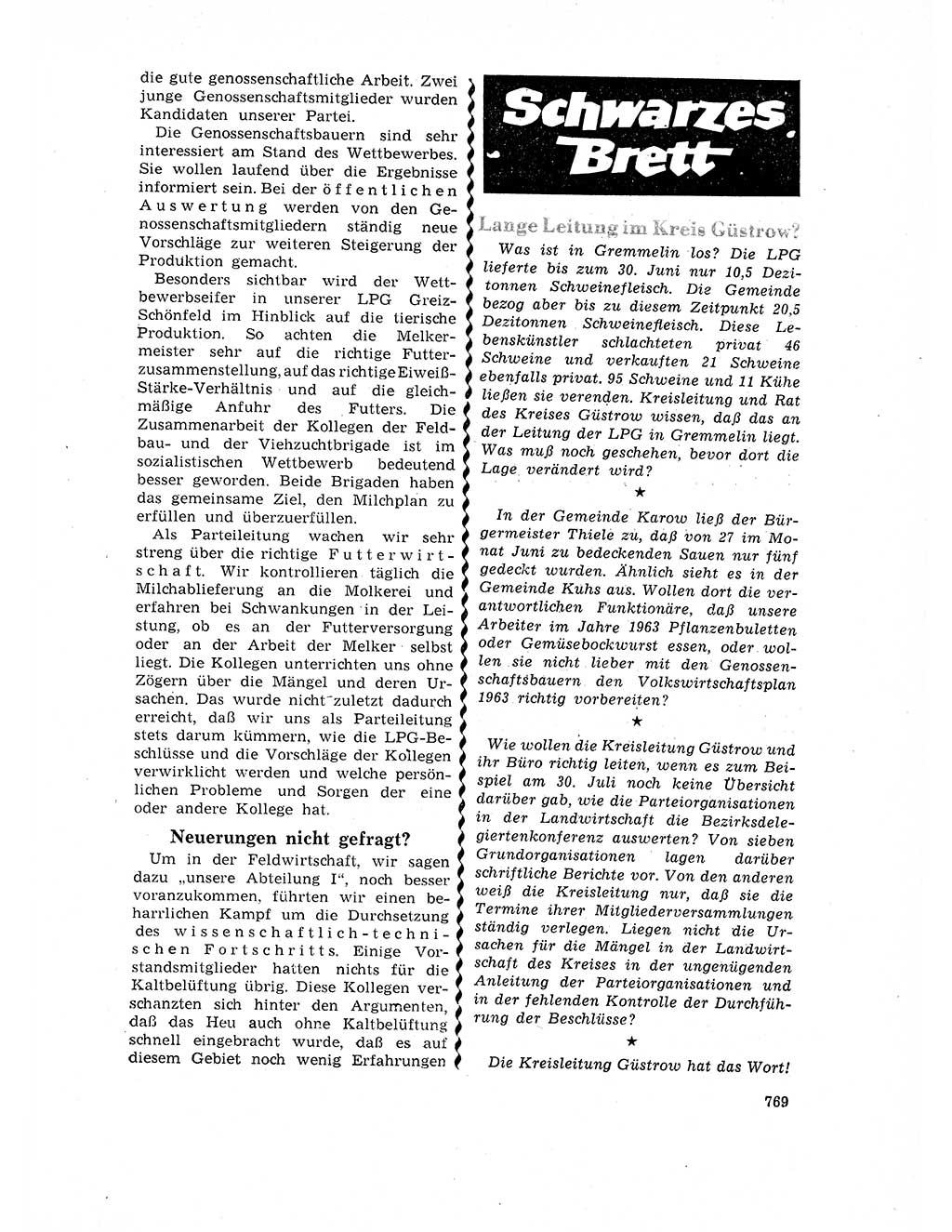 Neuer Weg (NW), Organ des Zentralkomitees (ZK) der SED (Sozialistische Einheitspartei Deutschlands) für Fragen des Parteilebens, 17. Jahrgang [Deutsche Demokratische Republik (DDR)] 1962, Seite 769 (NW ZK SED DDR 1962, S. 769)