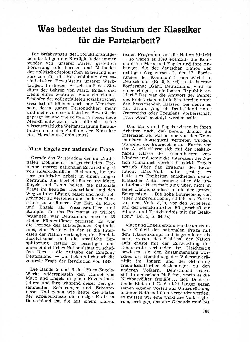 Neuer Weg (NW), Organ des Zentralkomitees (ZK) der SED (Sozialistische Einheitspartei Deutschlands) für Fragen des Parteilebens, 17. Jahrgang [Deutsche Demokratische Republik (DDR)] 1962, Seite 783 (NW ZK SED DDR 1962, S. 783)