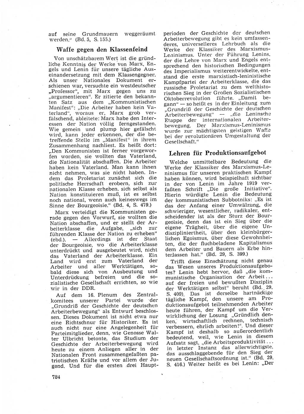 Neuer Weg (NW), Organ des Zentralkomitees (ZK) der SED (Sozialistische Einheitspartei Deutschlands) für Fragen des Parteilebens, 17. Jahrgang [Deutsche Demokratische Republik (DDR)] 1962, Seite 784 (NW ZK SED DDR 1962, S. 784)