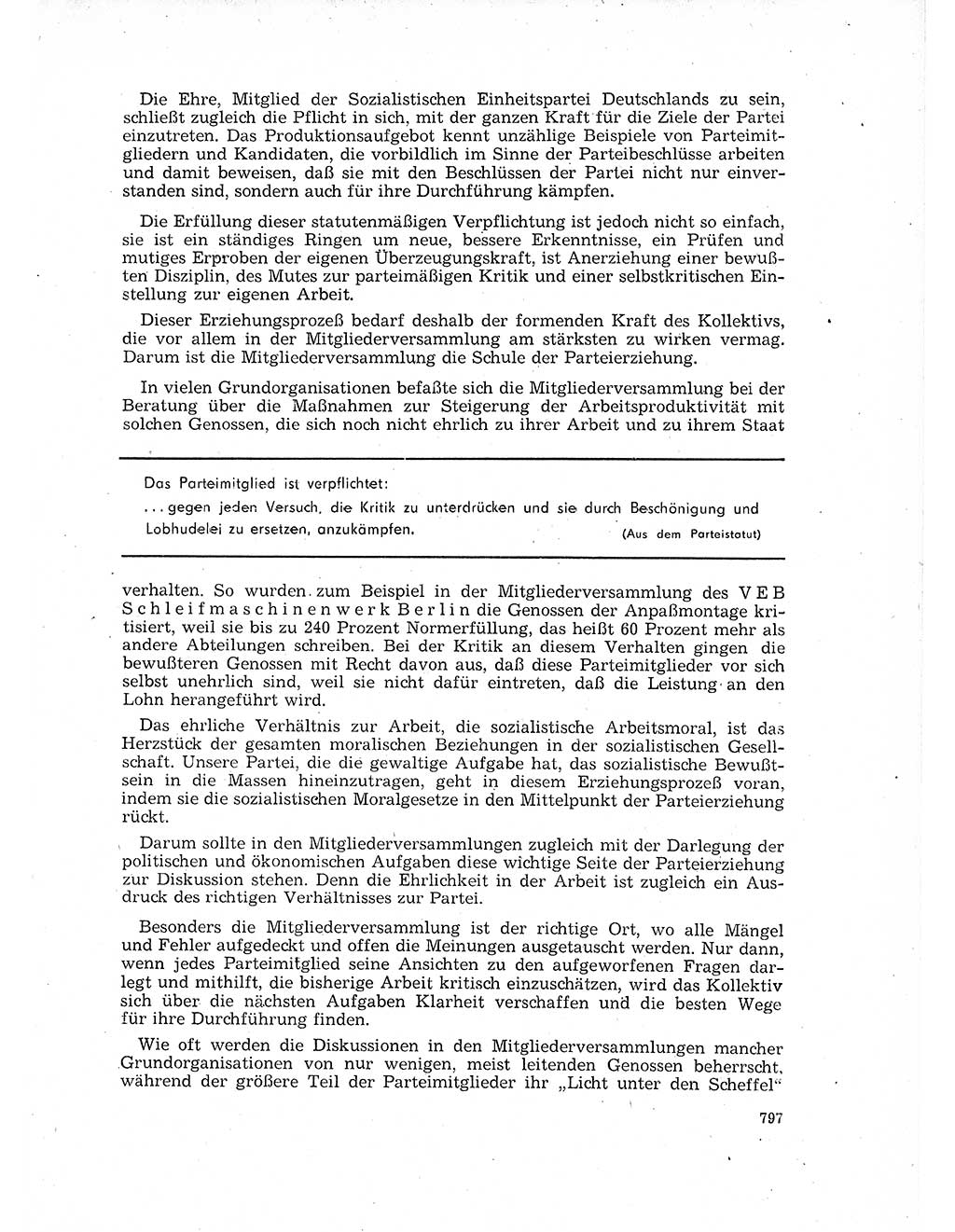 Neuer Weg (NW), Organ des Zentralkomitees (ZK) der SED (Sozialistische Einheitspartei Deutschlands) für Fragen des Parteilebens, 17. Jahrgang [Deutsche Demokratische Republik (DDR)] 1962, Seite 797 (NW ZK SED DDR 1962, S. 797)