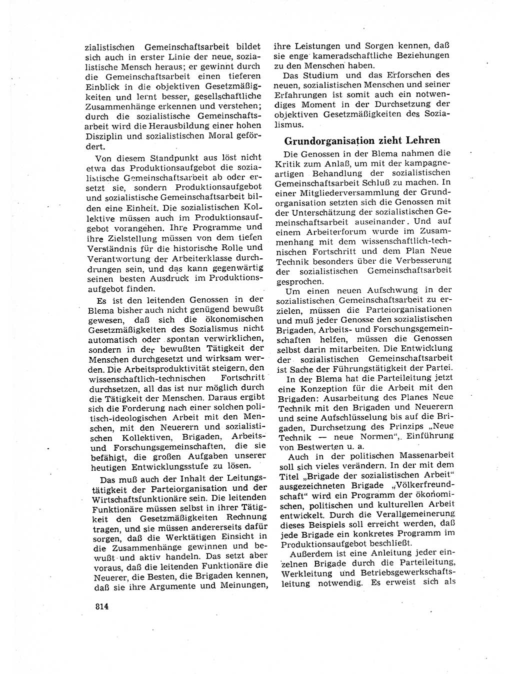 Neuer Weg (NW), Organ des Zentralkomitees (ZK) der SED (Sozialistische Einheitspartei Deutschlands) für Fragen des Parteilebens, 17. Jahrgang [Deutsche Demokratische Republik (DDR)] 1962, Seite 814 (NW ZK SED DDR 1962, S. 814)