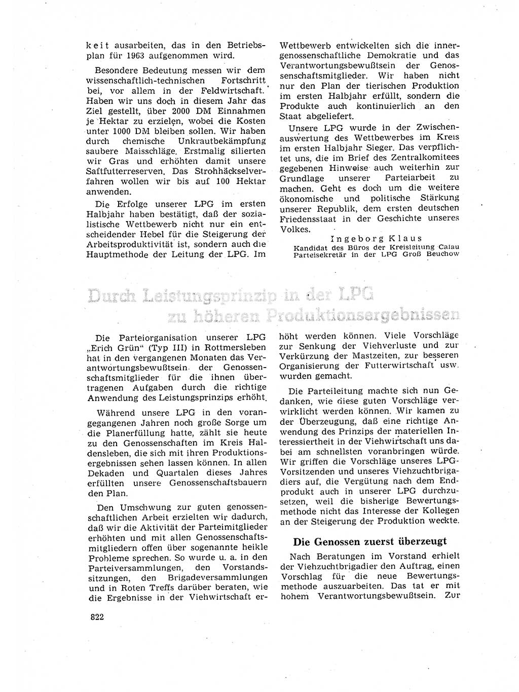 Neuer Weg (NW), Organ des Zentralkomitees (ZK) der SED (Sozialistische Einheitspartei Deutschlands) für Fragen des Parteilebens, 17. Jahrgang [Deutsche Demokratische Republik (DDR)] 1962, Seite 822 (NW ZK SED DDR 1962, S. 822)