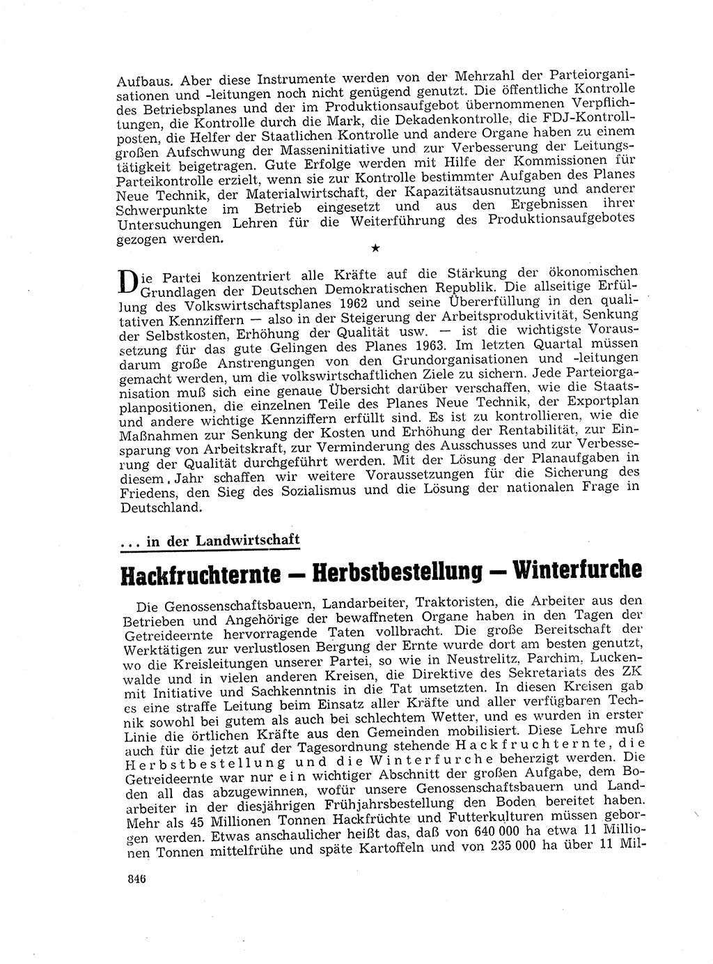 Neuer Weg (NW), Organ des Zentralkomitees (ZK) der SED (Sozialistische Einheitspartei Deutschlands) für Fragen des Parteilebens, 17. Jahrgang [Deutsche Demokratische Republik (DDR)] 1962, Seite 846 (NW ZK SED DDR 1962, S. 846)