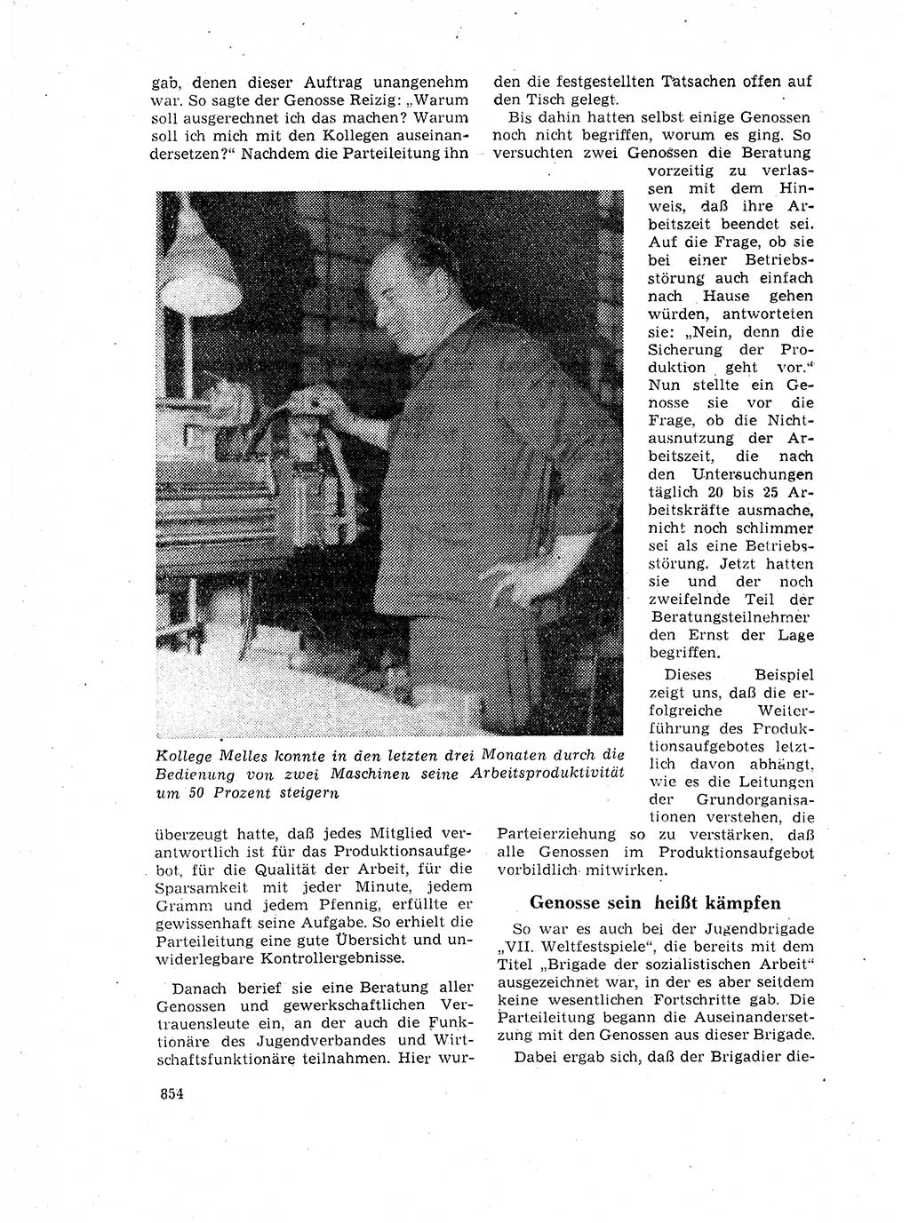 Neuer Weg (NW), Organ des Zentralkomitees (ZK) der SED (Sozialistische Einheitspartei Deutschlands) für Fragen des Parteilebens, 17. Jahrgang [Deutsche Demokratische Republik (DDR)] 1962, Seite 854 (NW ZK SED DDR 1962, S. 854)