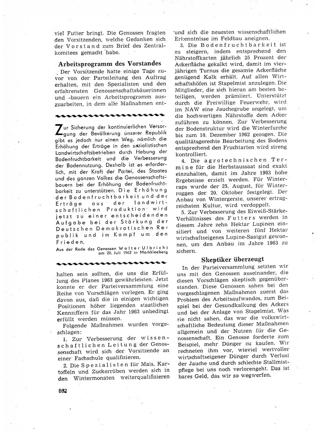 Neuer Weg (NW), Organ des Zentralkomitees (ZK) der SED (Sozialistische Einheitspartei Deutschlands) für Fragen des Parteilebens, 17. Jahrgang [Deutsche Demokratische Republik (DDR)] 1962, Seite 862 (NW ZK SED DDR 1962, S. 862)