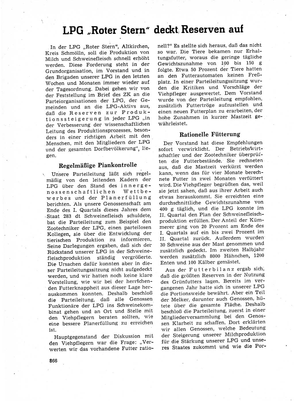 Neuer Weg (NW), Organ des Zentralkomitees (ZK) der SED (Sozialistische Einheitspartei Deutschlands) für Fragen des Parteilebens, 17. Jahrgang [Deutsche Demokratische Republik (DDR)] 1962, Seite 866 (NW ZK SED DDR 1962, S. 866)