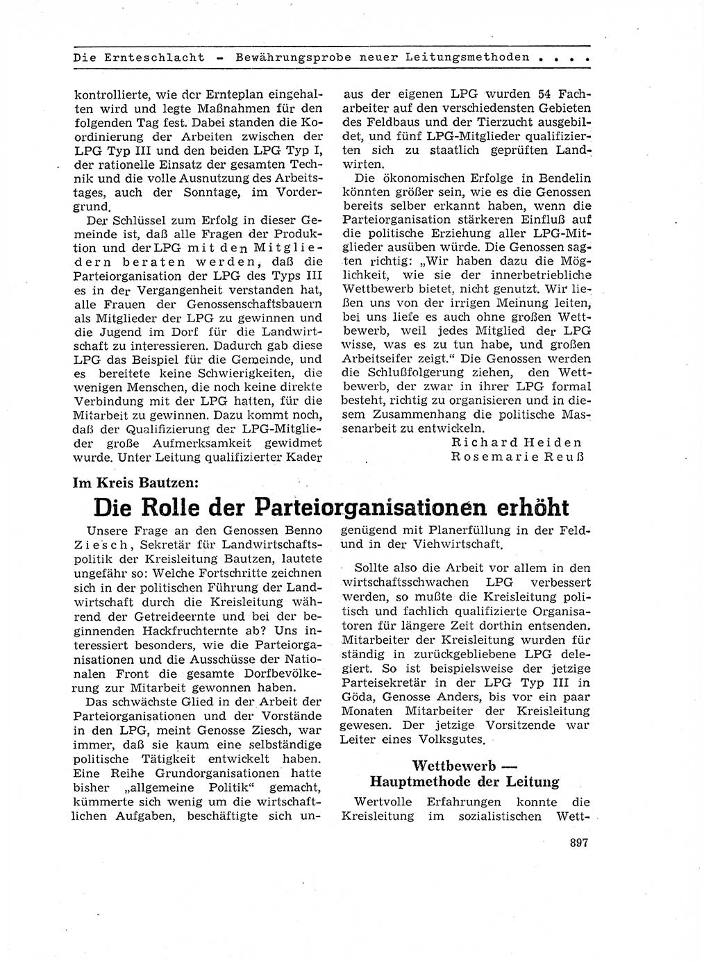 Neuer Weg (NW), Organ des Zentralkomitees (ZK) der SED (Sozialistische Einheitspartei Deutschlands) für Fragen des Parteilebens, 17. Jahrgang [Deutsche Demokratische Republik (DDR)] 1962, Seite 897 (NW ZK SED DDR 1962, S. 897)