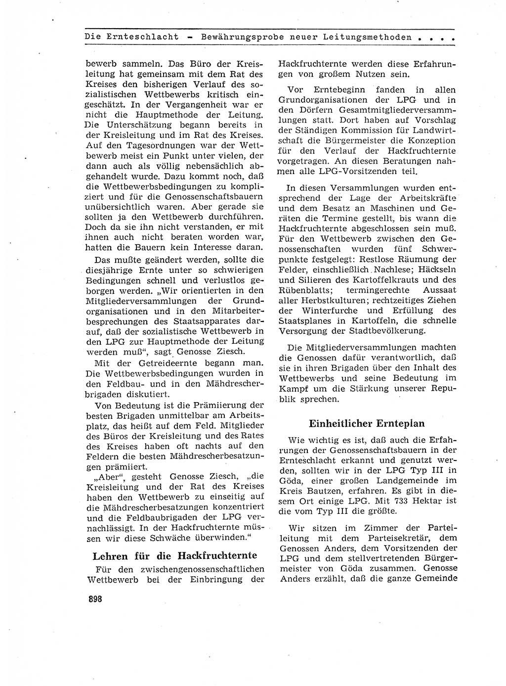 Neuer Weg (NW), Organ des Zentralkomitees (ZK) der SED (Sozialistische Einheitspartei Deutschlands) für Fragen des Parteilebens, 17. Jahrgang [Deutsche Demokratische Republik (DDR)] 1962, Seite 898 (NW ZK SED DDR 1962, S. 898)