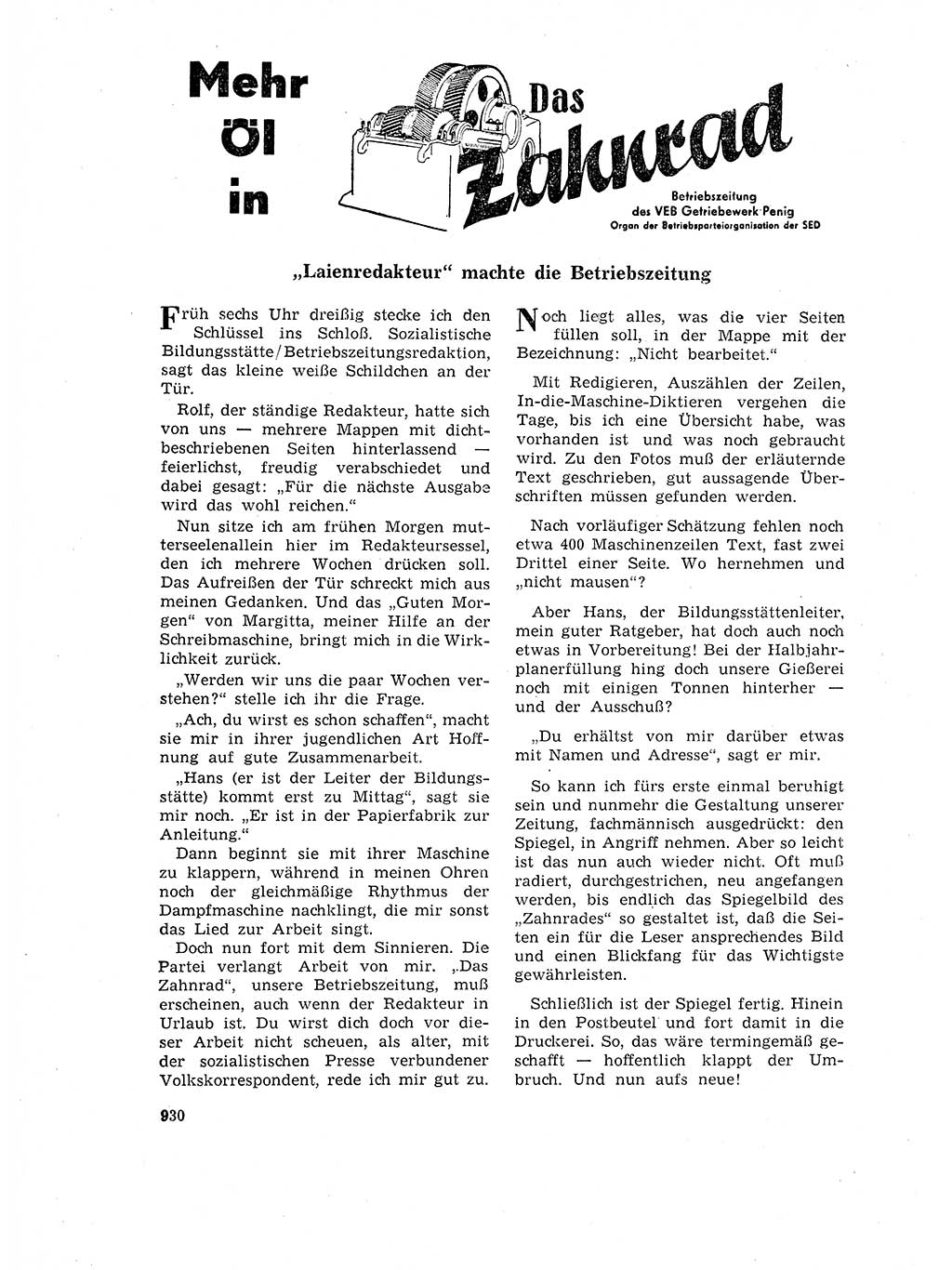Neuer Weg (NW), Organ des Zentralkomitees (ZK) der SED (Sozialistische Einheitspartei Deutschlands) für Fragen des Parteilebens, 17. Jahrgang [Deutsche Demokratische Republik (DDR)] 1962, Seite 930 (NW ZK SED DDR 1962, S. 930)