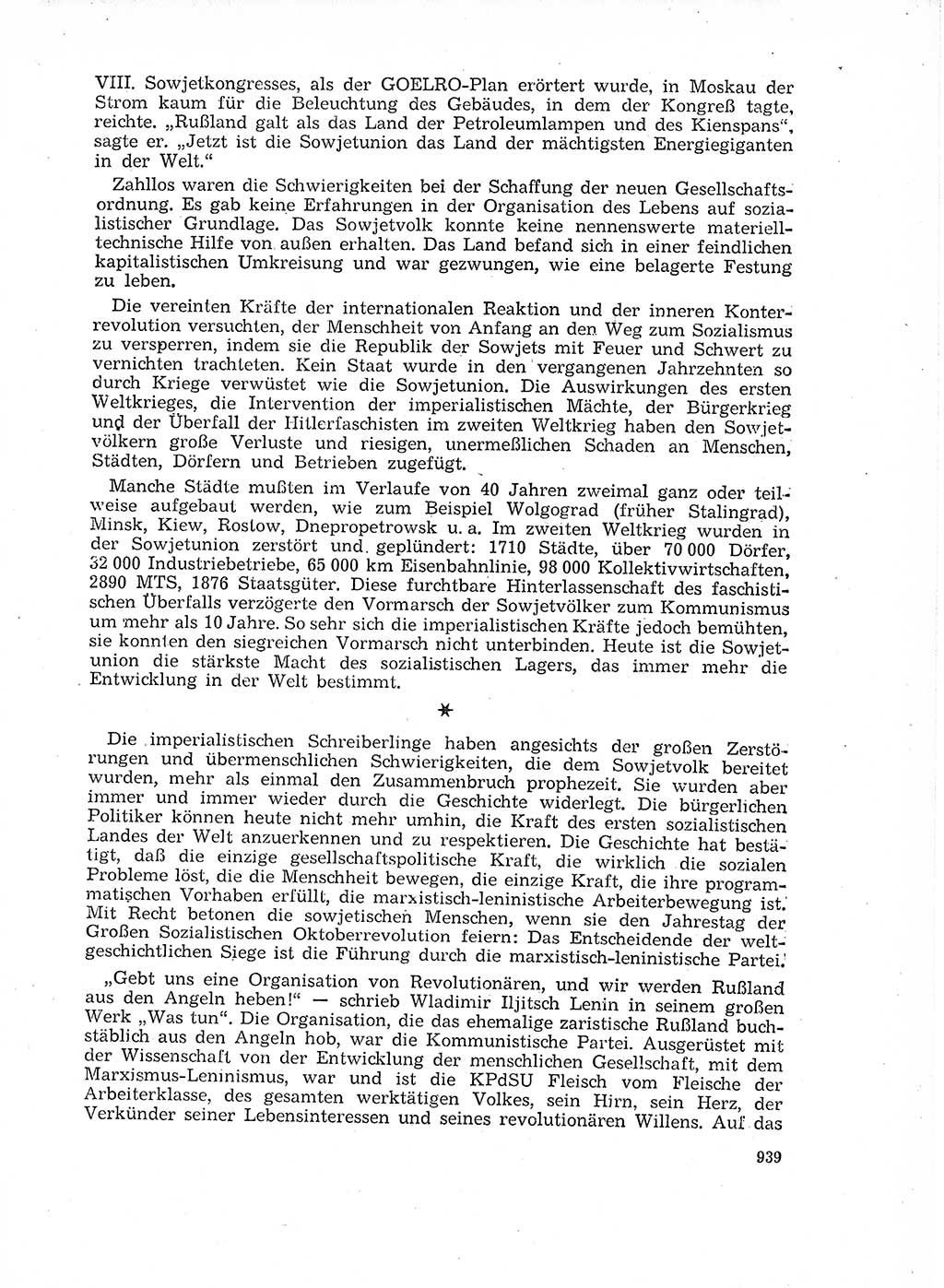 Neuer Weg (NW), Organ des Zentralkomitees (ZK) der SED (Sozialistische Einheitspartei Deutschlands) fÃ¼r Fragen des Parteilebens, 17. Jahrgang [Deutsche Demokratische Republik (DDR)] 1962, Seite 939 (NW ZK SED DDR 1962, S. 939)