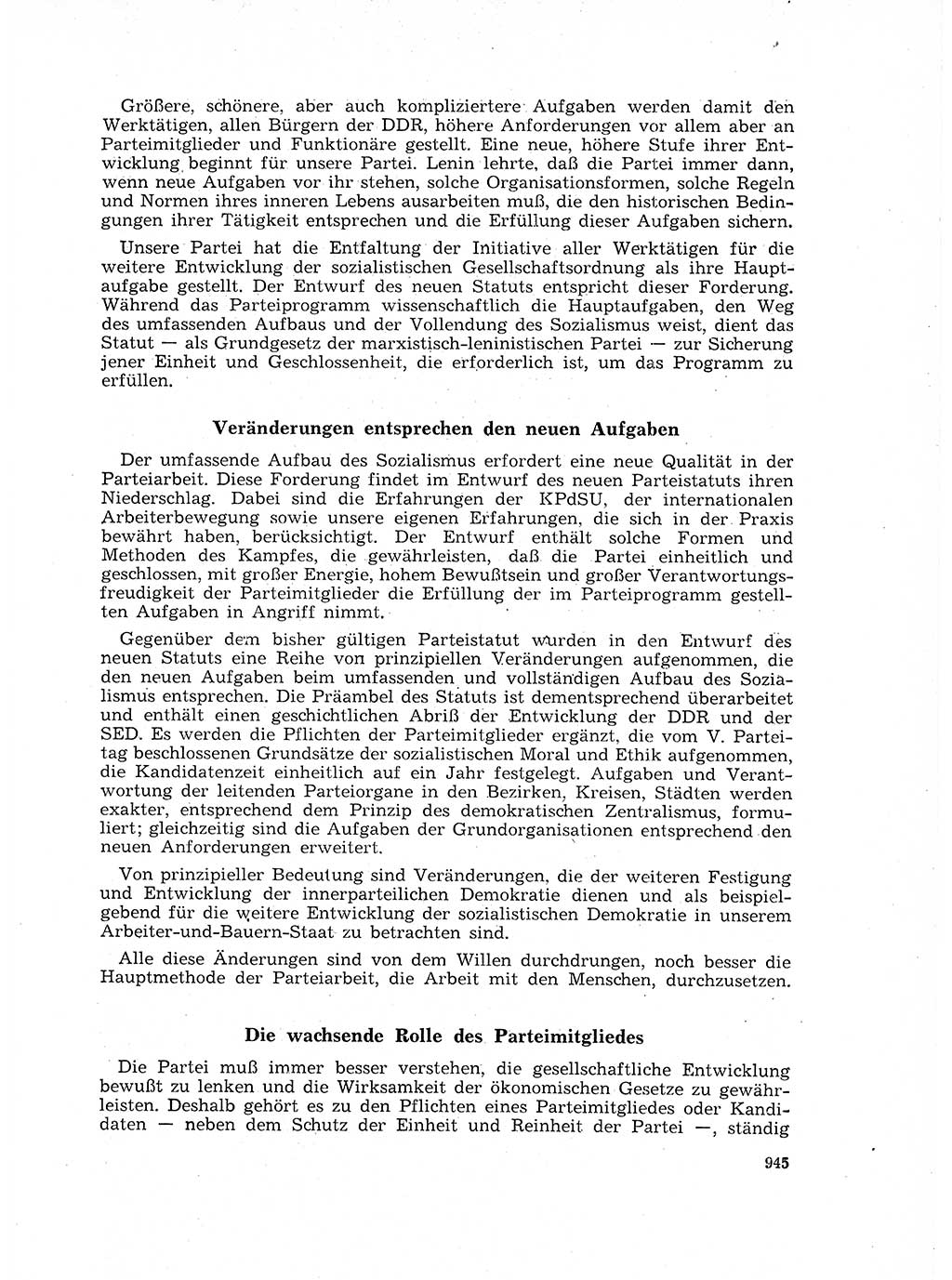 Neuer Weg (NW), Organ des Zentralkomitees (ZK) der SED (Sozialistische Einheitspartei Deutschlands) für Fragen des Parteilebens, 17. Jahrgang [Deutsche Demokratische Republik (DDR)] 1962, Seite 945 (NW ZK SED DDR 1962, S. 945)