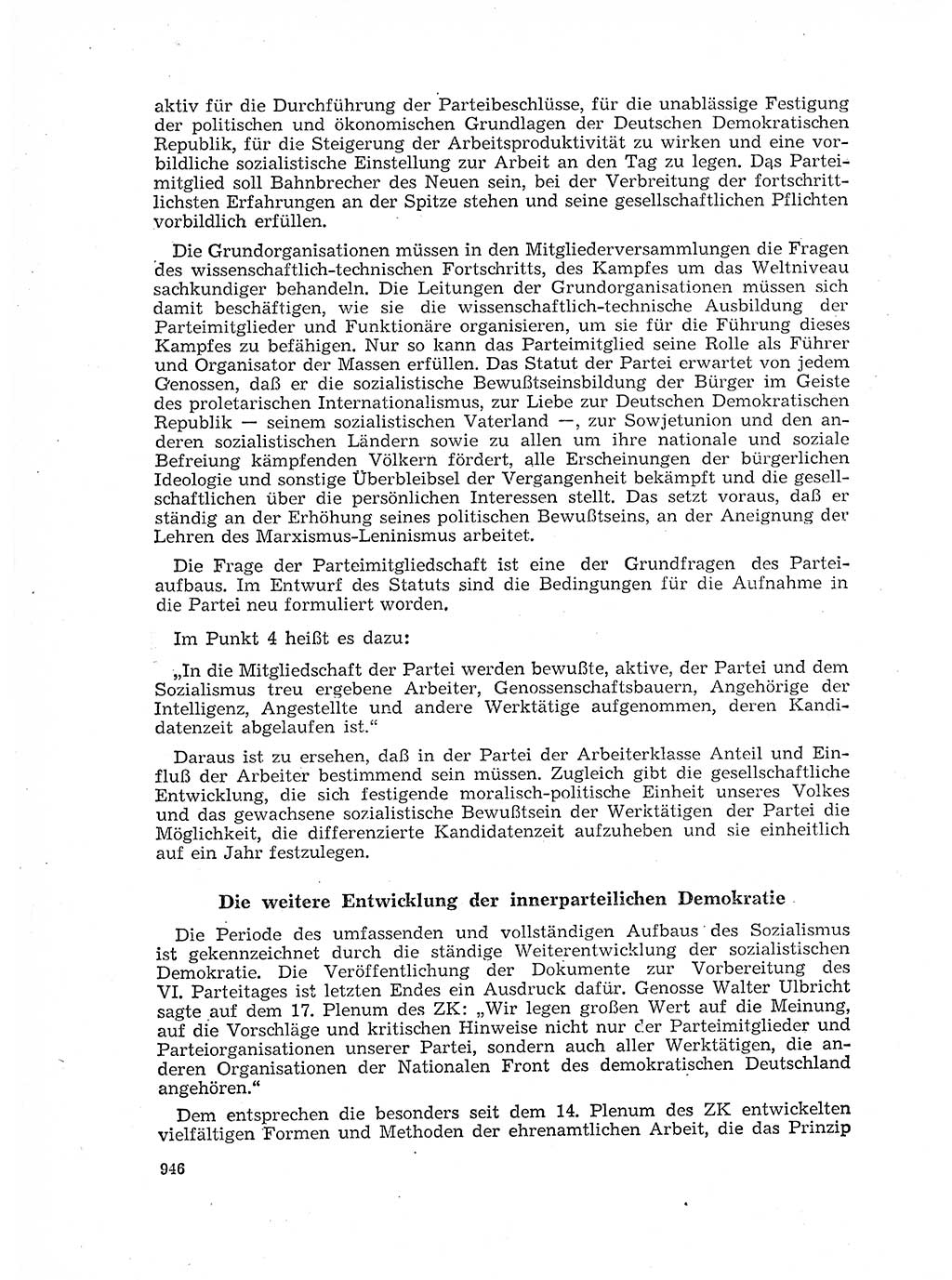 Neuer Weg (NW), Organ des Zentralkomitees (ZK) der SED (Sozialistische Einheitspartei Deutschlands) für Fragen des Parteilebens, 17. Jahrgang [Deutsche Demokratische Republik (DDR)] 1962, Seite 946 (NW ZK SED DDR 1962, S. 946)