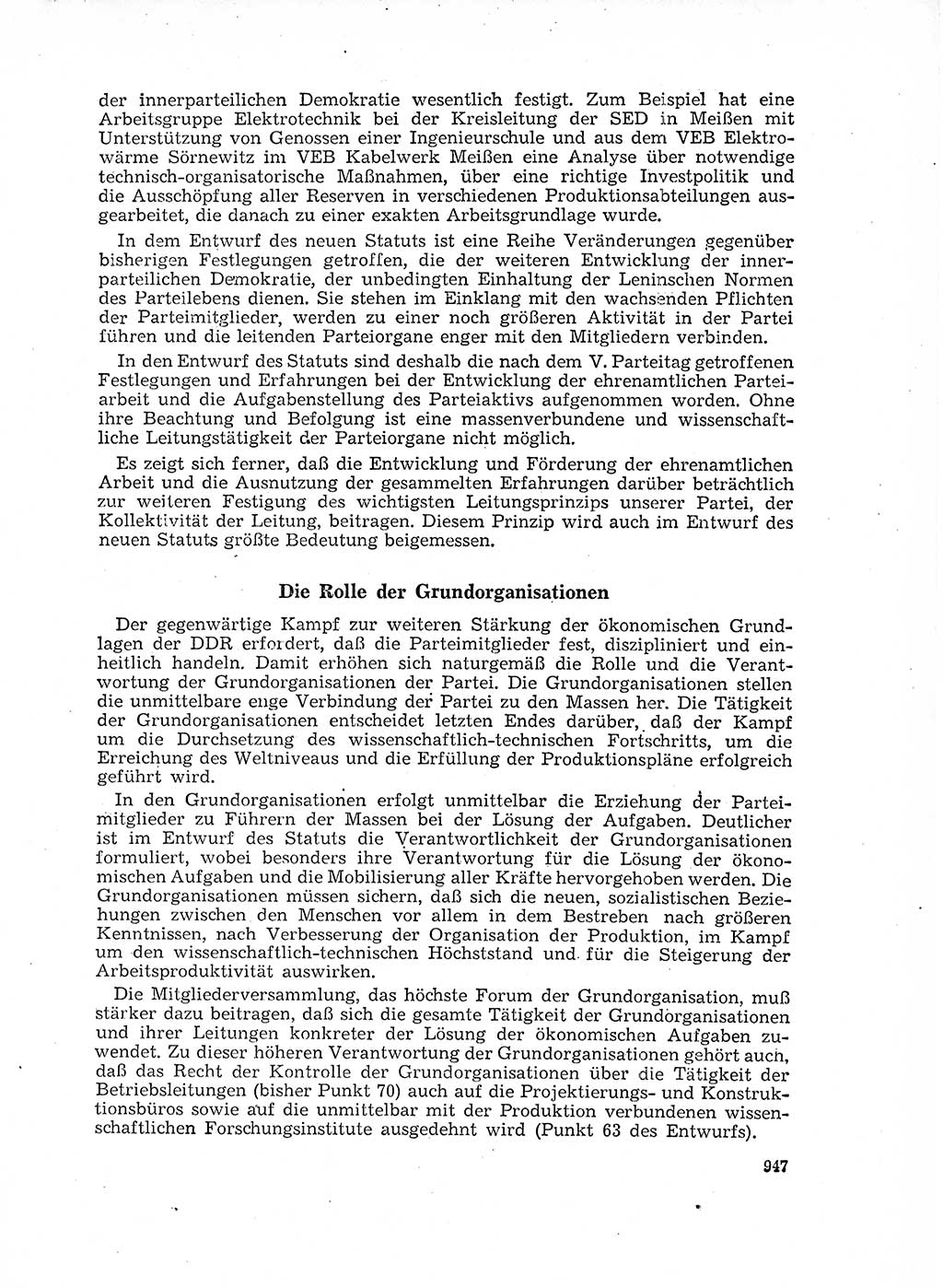 Neuer Weg (NW), Organ des Zentralkomitees (ZK) der SED (Sozialistische Einheitspartei Deutschlands) für Fragen des Parteilebens, 17. Jahrgang [Deutsche Demokratische Republik (DDR)] 1962, Seite 947 (NW ZK SED DDR 1962, S. 947)