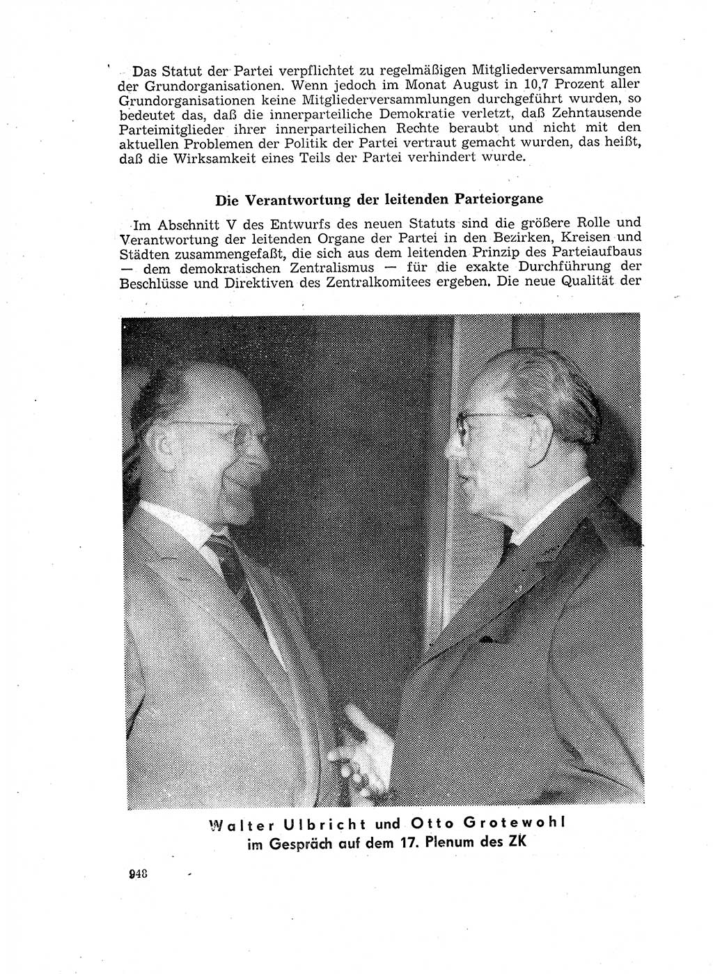 Neuer Weg (NW), Organ des Zentralkomitees (ZK) der SED (Sozialistische Einheitspartei Deutschlands) für Fragen des Parteilebens, 17. Jahrgang [Deutsche Demokratische Republik (DDR)] 1962, Seite 948 (NW ZK SED DDR 1962, S. 948)
