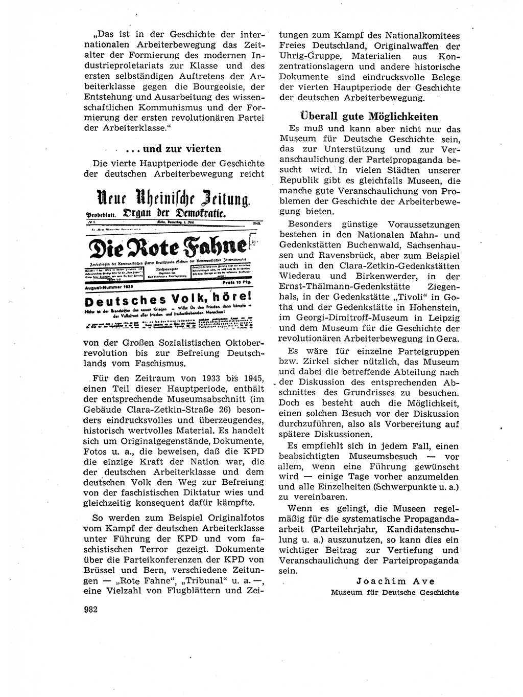 Neuer Weg (NW), Organ des Zentralkomitees (ZK) der SED (Sozialistische Einheitspartei Deutschlands) für Fragen des Parteilebens, 17. Jahrgang [Deutsche Demokratische Republik (DDR)] 1962, Seite 982 (NW ZK SED DDR 1962, S. 982)