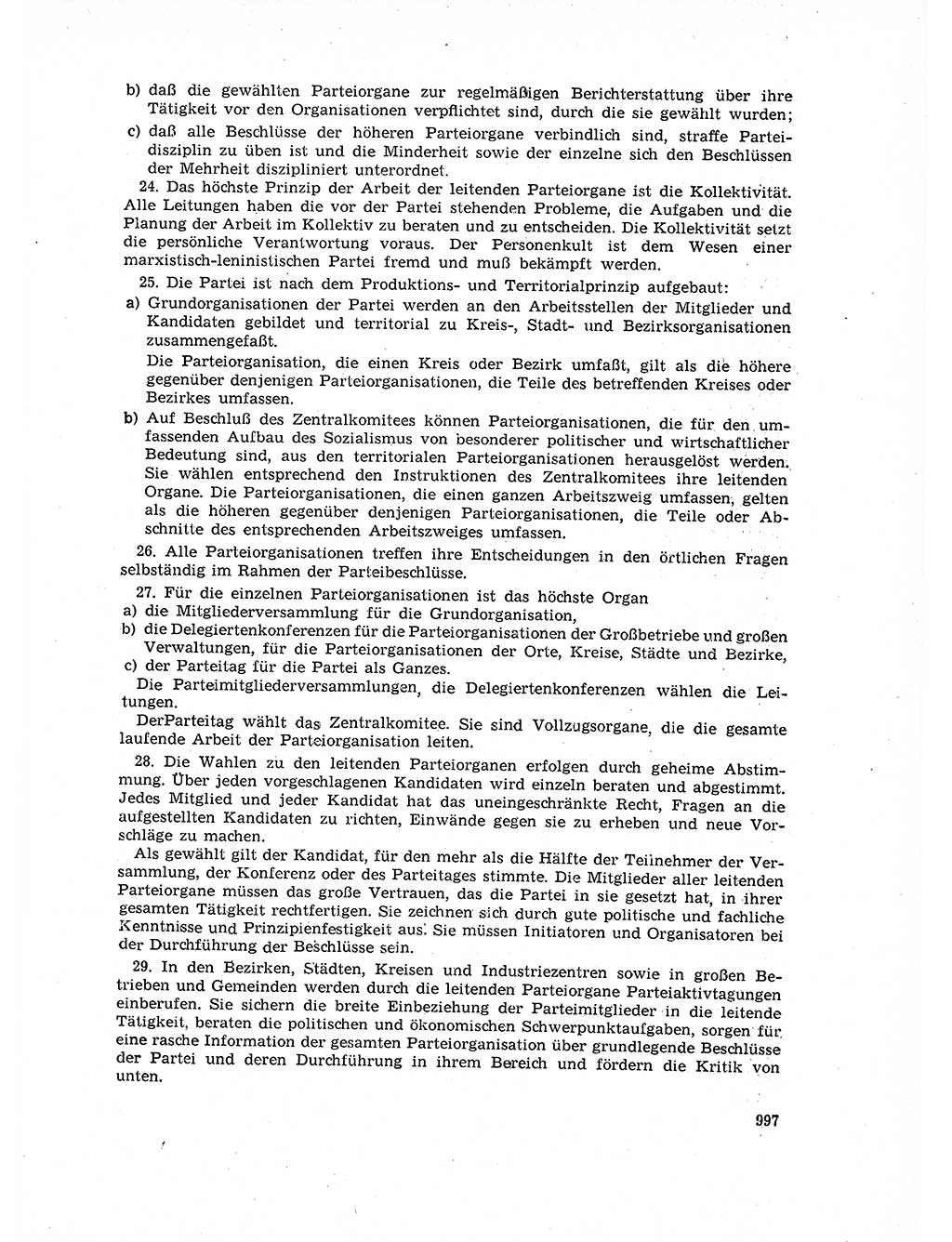 Neuer Weg (NW), Organ des Zentralkomitees (ZK) der SED (Sozialistische Einheitspartei Deutschlands) für Fragen des Parteilebens, 17. Jahrgang [Deutsche Demokratische Republik (DDR)] 1962, Seite 997 (NW ZK SED DDR 1962, S. 997)