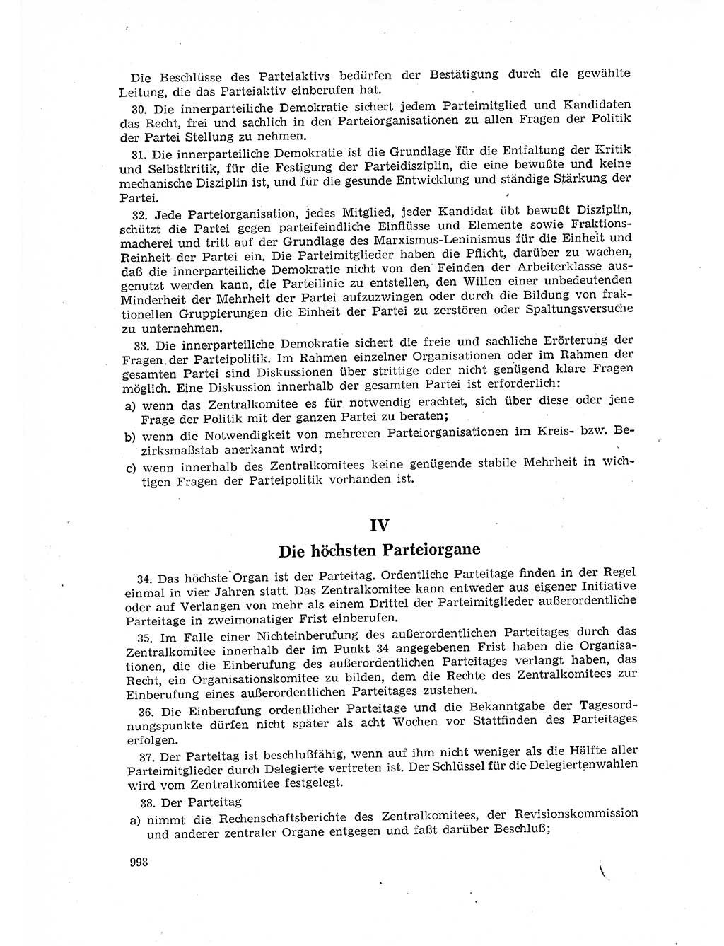 Neuer Weg (NW), Organ des Zentralkomitees (ZK) der SED (Sozialistische Einheitspartei Deutschlands) für Fragen des Parteilebens, 17. Jahrgang [Deutsche Demokratische Republik (DDR)] 1962, Seite 998 (NW ZK SED DDR 1962, S. 998)