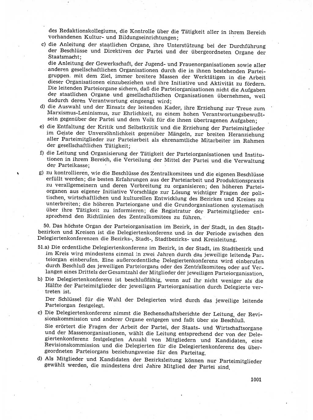 Neuer Weg (NW), Organ des Zentralkomitees (ZK) der SED (Sozialistische Einheitspartei Deutschlands) für Fragen des Parteilebens, 17. Jahrgang [Deutsche Demokratische Republik (DDR)] 1962, Seite 1001 (NW ZK SED DDR 1962, S. 1001)