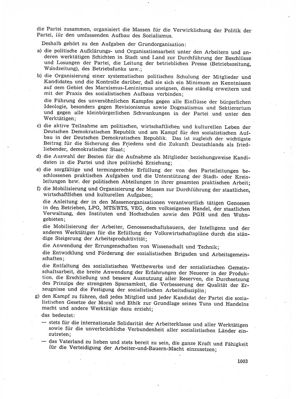 Neuer Weg (NW), Organ des Zentralkomitees (ZK) der SED (Sozialistische Einheitspartei Deutschlands) für Fragen des Parteilebens, 17. Jahrgang [Deutsche Demokratische Republik (DDR)] 1962, Seite 1003 (NW ZK SED DDR 1962, S. 1003)