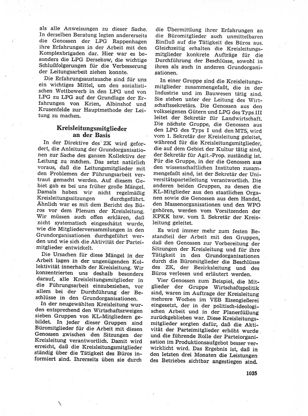 Neuer Weg (NW), Organ des Zentralkomitees (ZK) der SED (Sozialistische Einheitspartei Deutschlands) für Fragen des Parteilebens, 17. Jahrgang [Deutsche Demokratische Republik (DDR)] 1962, Seite 1035 (NW ZK SED DDR 1962, S. 1035)