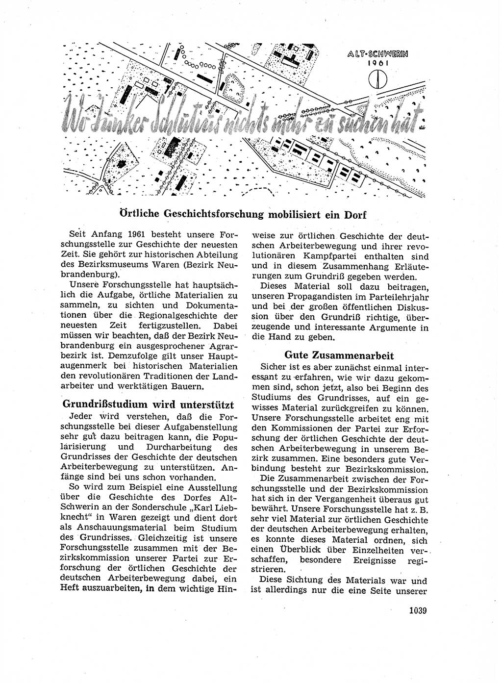 Neuer Weg (NW), Organ des Zentralkomitees (ZK) der SED (Sozialistische Einheitspartei Deutschlands) für Fragen des Parteilebens, 17. Jahrgang [Deutsche Demokratische Republik (DDR)] 1962, Seite 1039 (NW ZK SED DDR 1962, S. 1039)