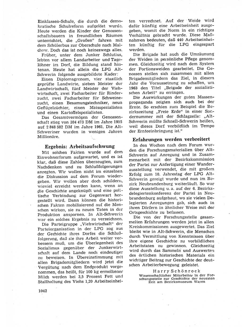 Neuer Weg (NW), Organ des Zentralkomitees (ZK) der SED (Sozialistische Einheitspartei Deutschlands) für Fragen des Parteilebens, 17. Jahrgang [Deutsche Demokratische Republik (DDR)] 1962, Seite 1042 (NW ZK SED DDR 1962, S. 1042)