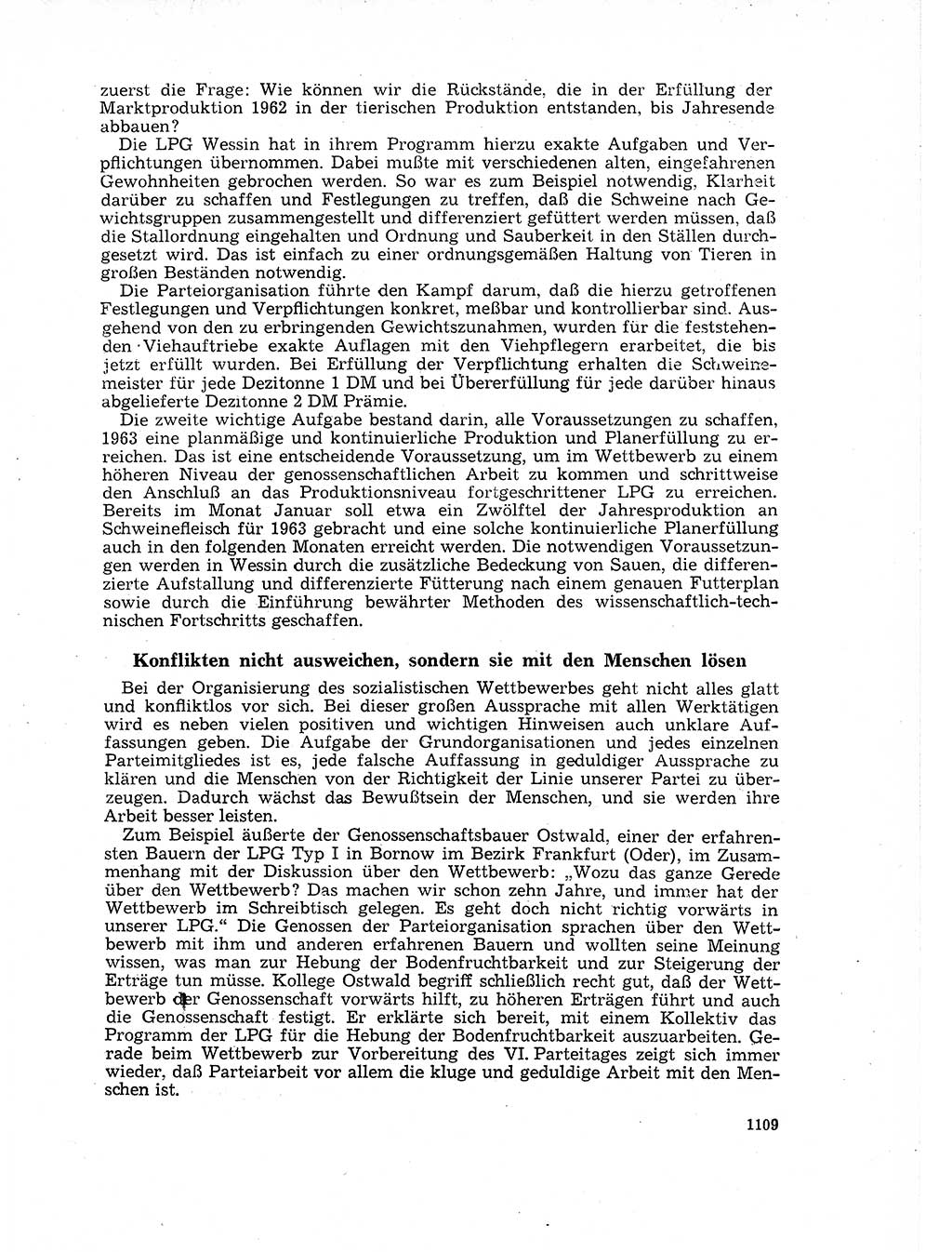 Neuer Weg (NW), Organ des Zentralkomitees (ZK) der SED (Sozialistische Einheitspartei Deutschlands) für Fragen des Parteilebens, 17. Jahrgang [Deutsche Demokratische Republik (DDR)] 1962, Seite 1109 (NW ZK SED DDR 1962, S. 1109)