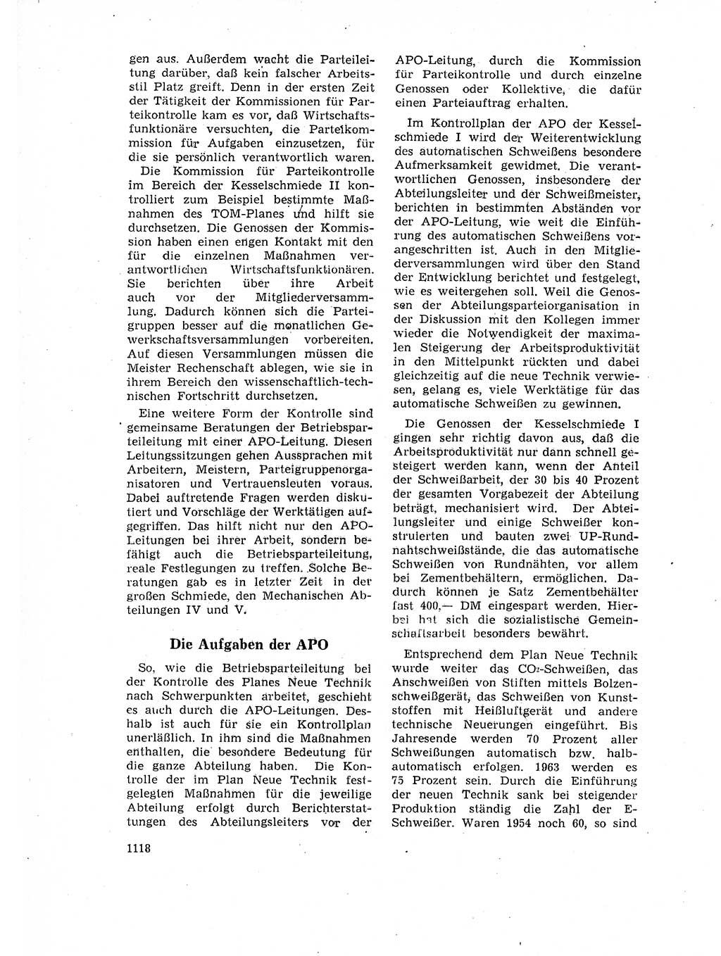 Neuer Weg (NW), Organ des Zentralkomitees (ZK) der SED (Sozialistische Einheitspartei Deutschlands) für Fragen des Parteilebens, 17. Jahrgang [Deutsche Demokratische Republik (DDR)] 1962, Seite 1118 (NW ZK SED DDR 1962, S. 1118)