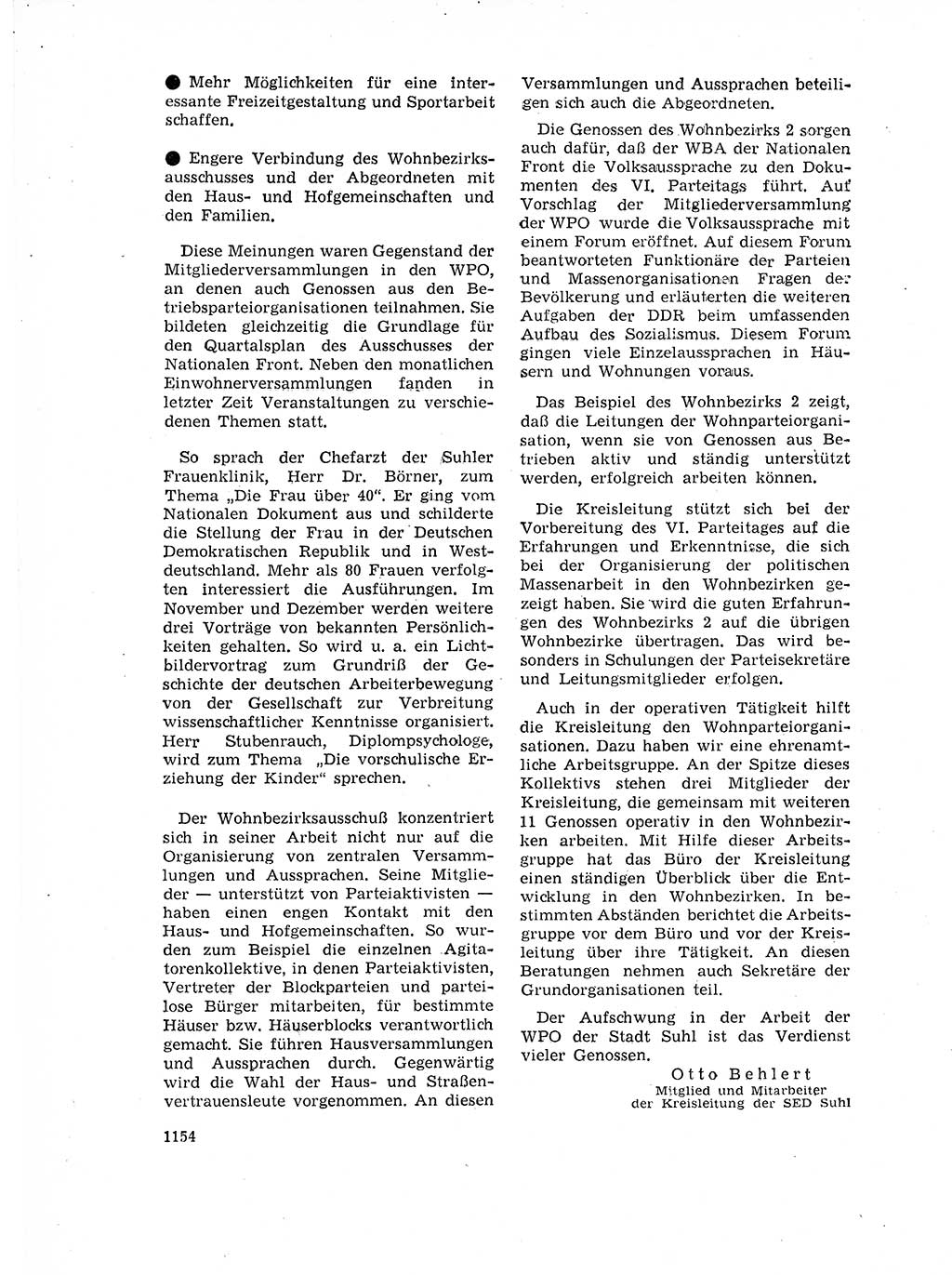 Neuer Weg (NW), Organ des Zentralkomitees (ZK) der SED (Sozialistische Einheitspartei Deutschlands) für Fragen des Parteilebens, 17. Jahrgang [Deutsche Demokratische Republik (DDR)] 1962, Seite 1154 (NW ZK SED DDR 1962, S. 1154)