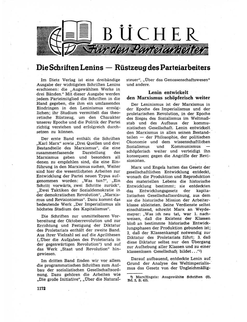 Neuer Weg (NW), Organ des Zentralkomitees (ZK) der SED (Sozialistische Einheitspartei Deutschlands) für Fragen des Parteilebens, 17. Jahrgang [Deutsche Demokratische Republik (DDR)] 1962, Seite 1172 (NW ZK SED DDR 1962, S. 1172)