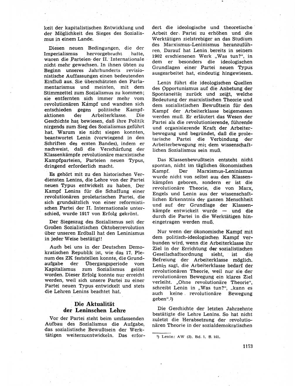 Neuer Weg (NW), Organ des Zentralkomitees (ZK) der SED (Sozialistische Einheitspartei Deutschlands) für Fragen des Parteilebens, 17. Jahrgang [Deutsche Demokratische Republik (DDR)] 1962, Seite 1173 (NW ZK SED DDR 1962, S. 1173)