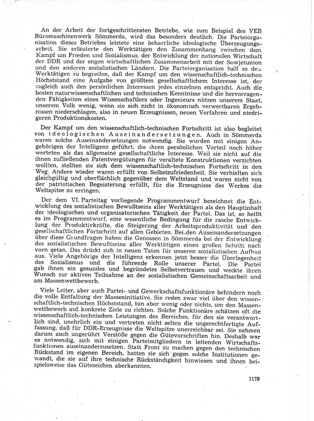Neuer Weg (NW), Organ des Zentralkomitees (ZK) der SED (Sozialistische Einheitspartei Deutschlands) für Fragen des Parteilebens, 17. Jahrgang [Deutsche Demokratische Republik (DDR)] 1962, Seite 1179 (NW ZK SED DDR 1962, S. 1179)